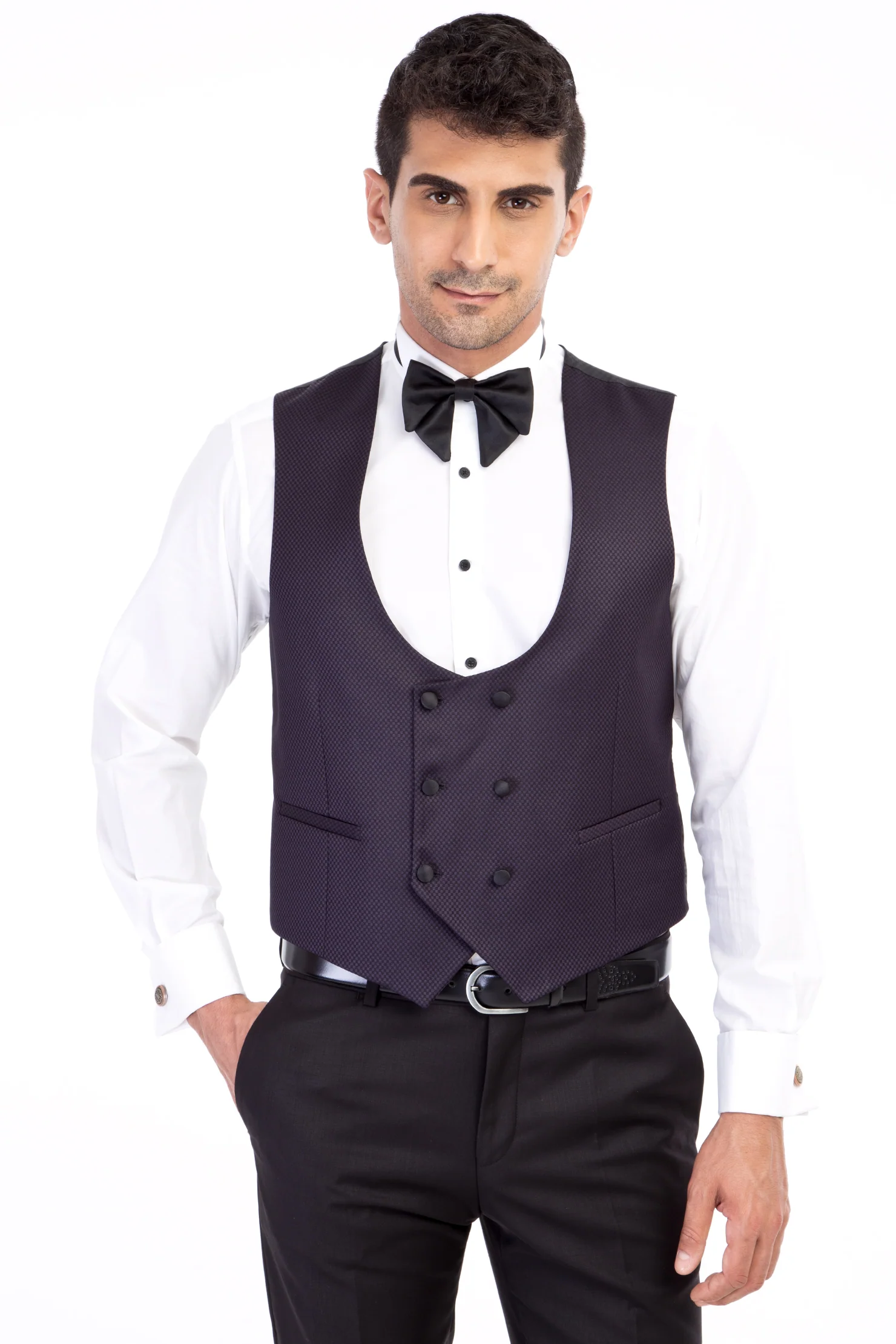Mor 7 Drop Slim Fit Dar Kesim Smokin & Damatlık - Image 4