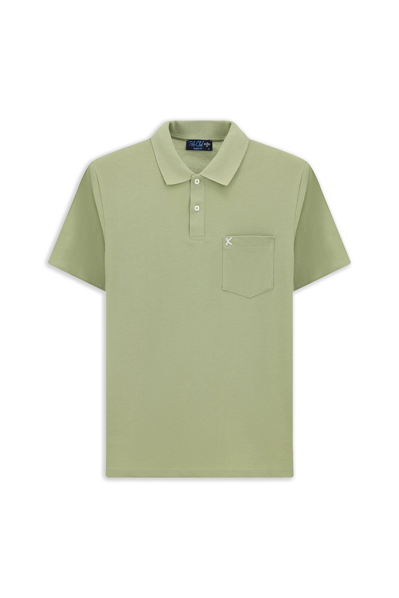 Orman Yeşili Polo Yaka Regular Fit Cepli Nakışlı %100 Pamuk Tişört - Image 7