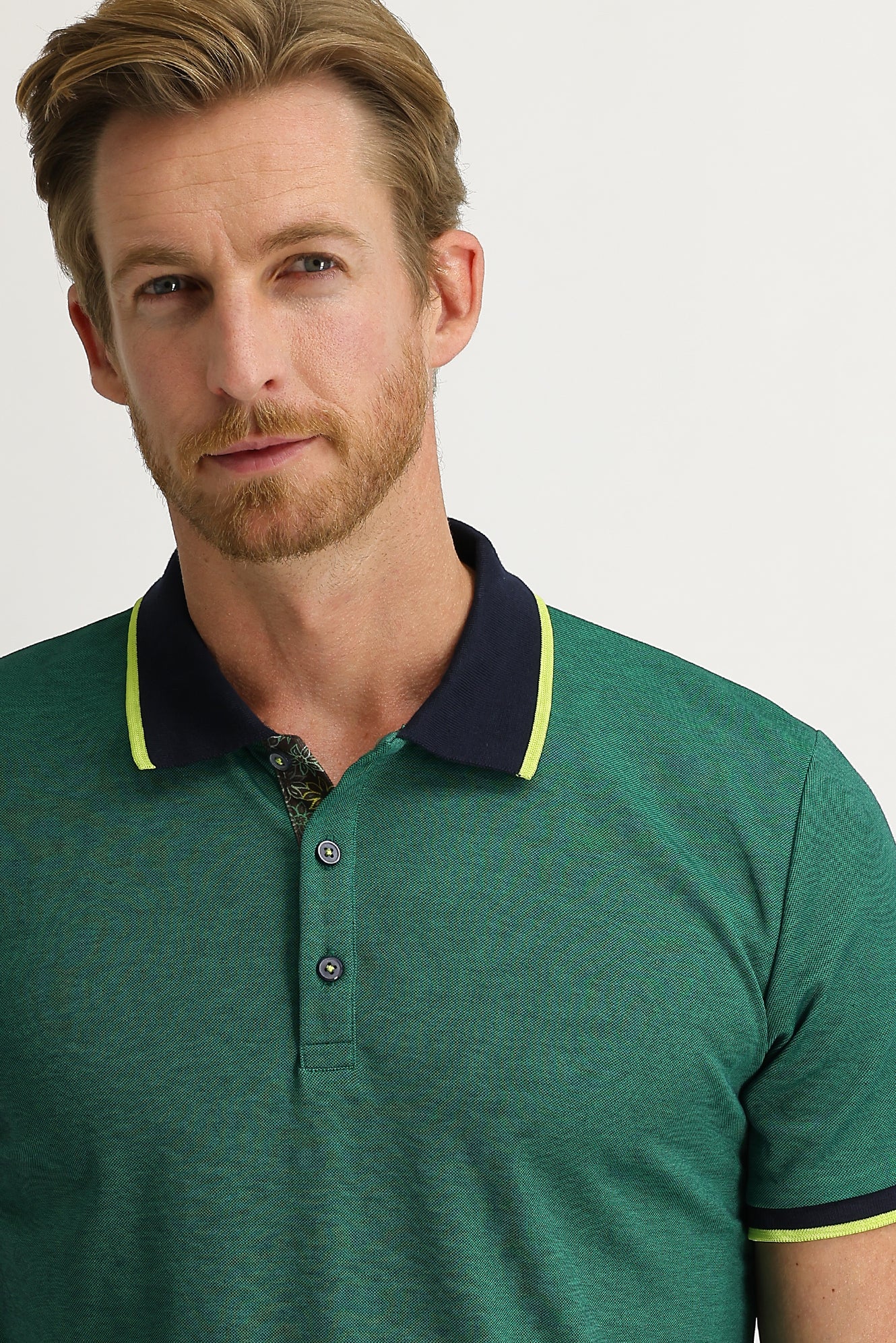 Orman Yeşili Polo Yaka Regular Fit Tişört - Image 4