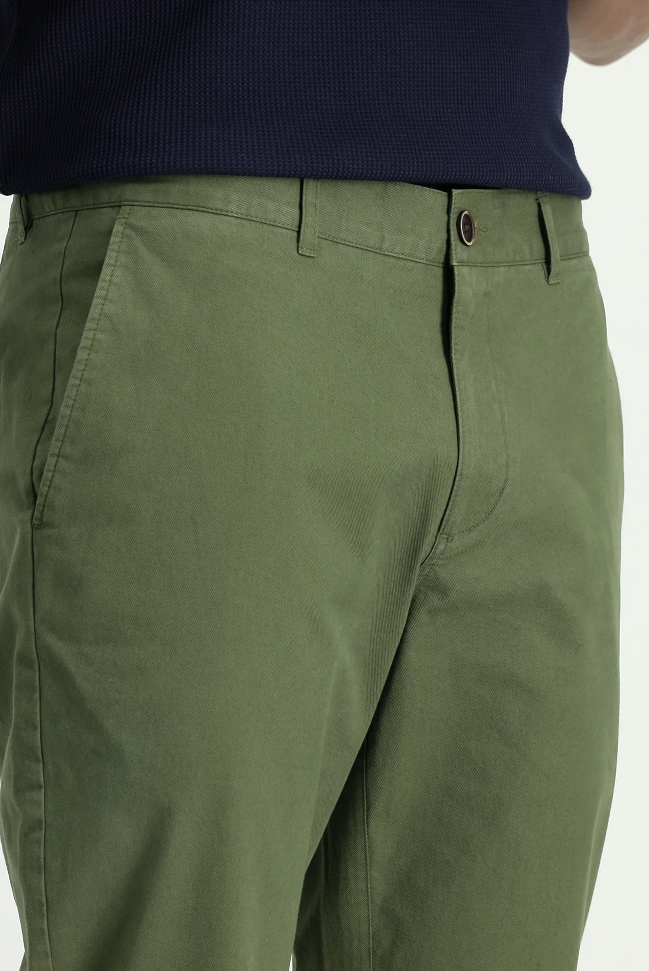 Orman Yeşili Relaxed Fit Rahat Kesim Likralı Kanvas / Chino Pantolon - Image 5
