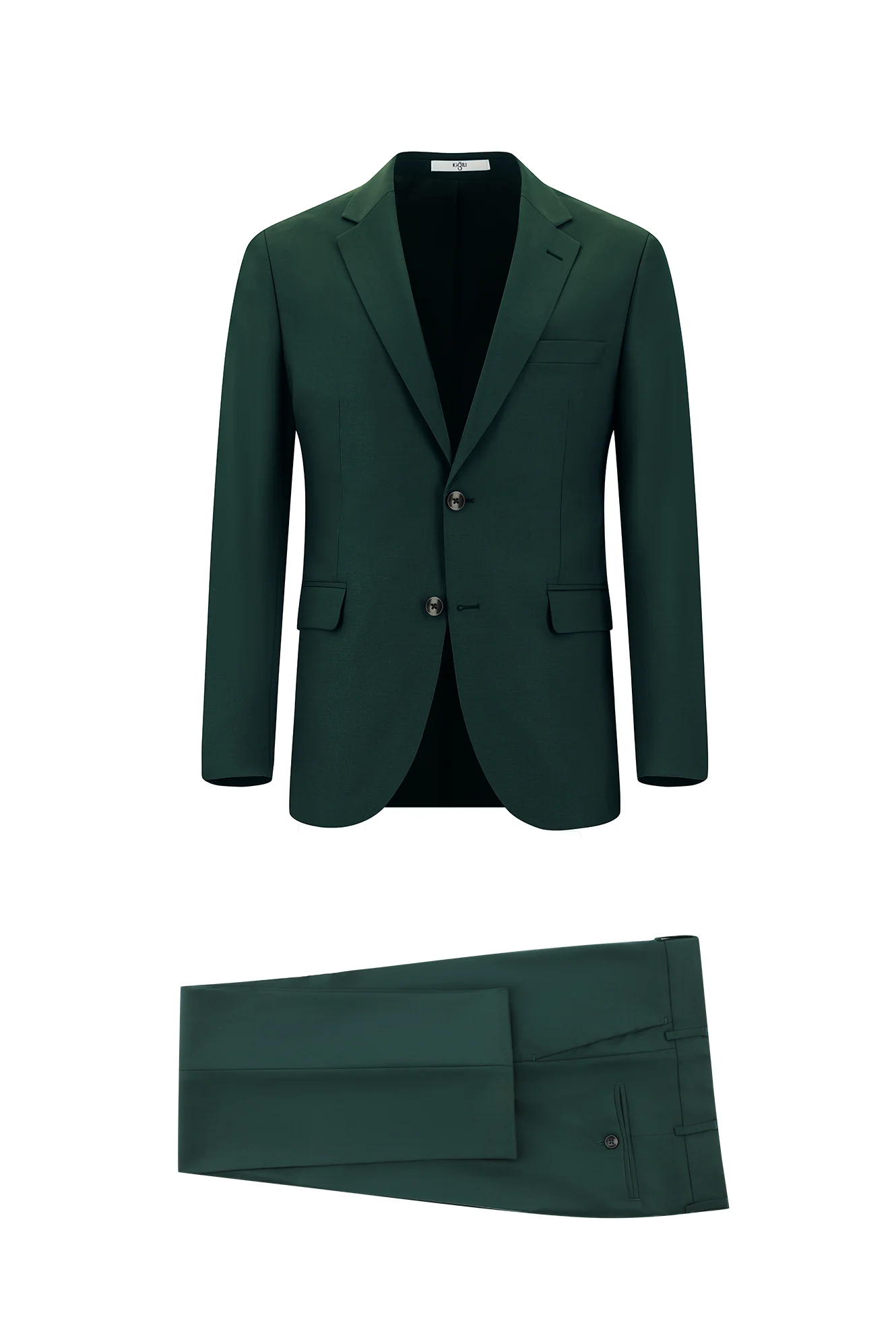 Orman Yeşili 7 Drop Slim Fit Dar Kesim Takım Elbise