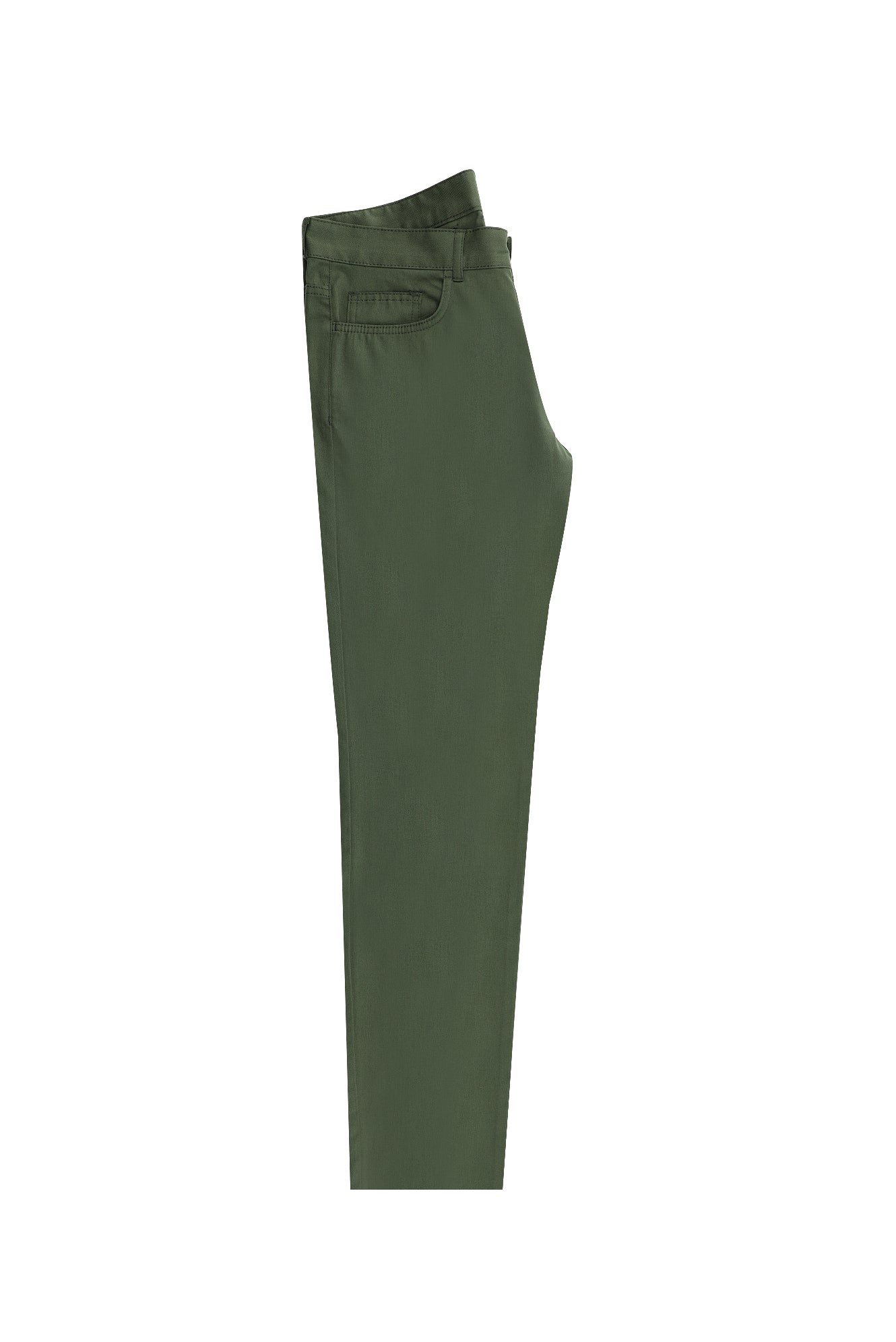 Orman Yeşili Slim Fit Dar Kesim Likralı Kanvas / Chino Pantolon - Image 2
