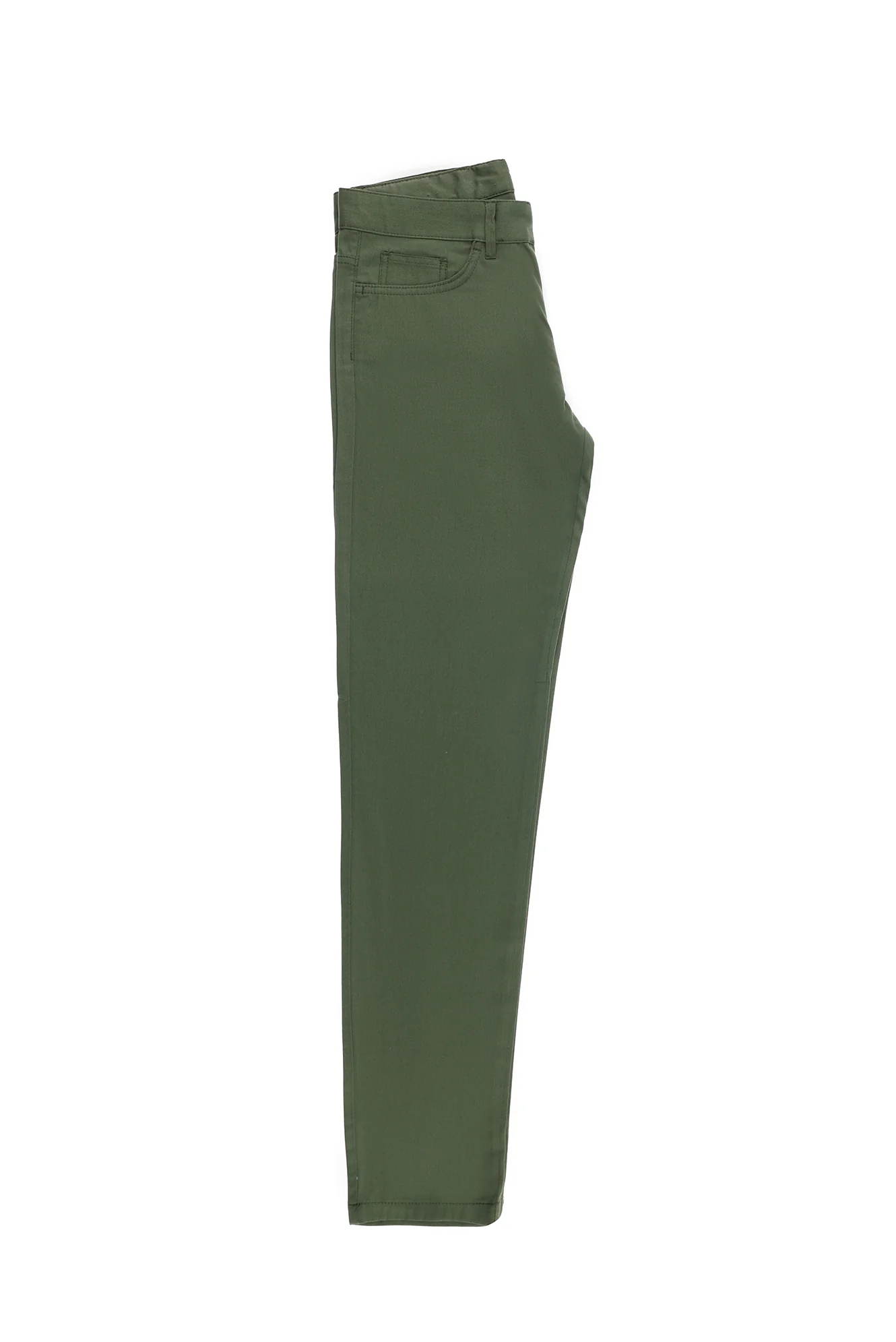 Orman Yeşili Slim Fit Dar Kesim Desenli Likralı Kanvas / Chino Pantolon - Image 3