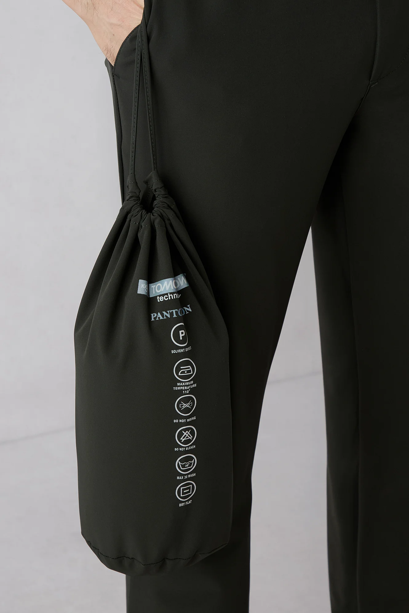 Orta Antrasit Techno-Line Regular Fit Standart Kesim Likralı Esnek Beli Lastikli İpli Çantalı Pantolon - Image 7