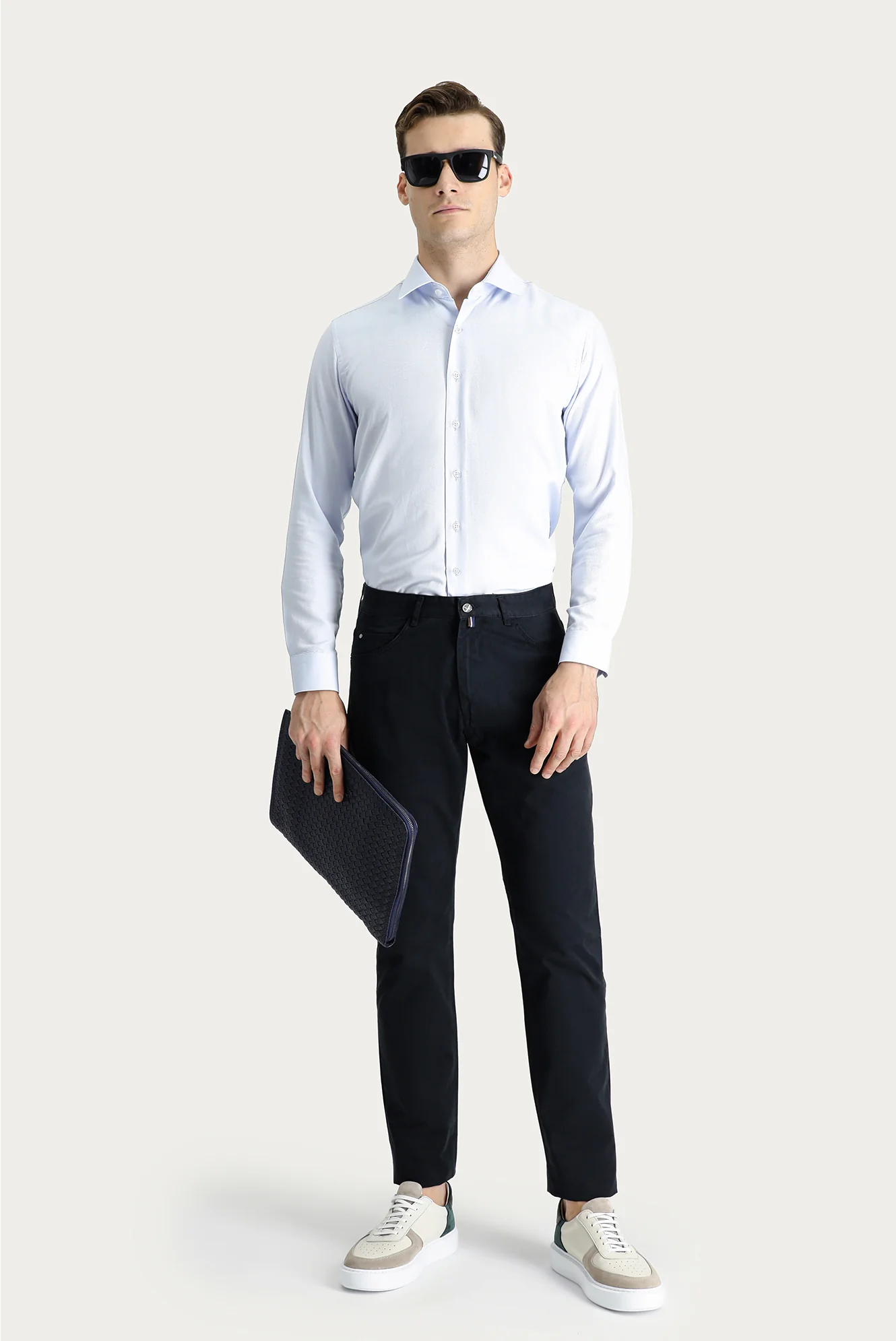 Orta Antrasit 7 Drop Super Slim Fit Eksra Dar Kesim Spor Pantolon - Image 2