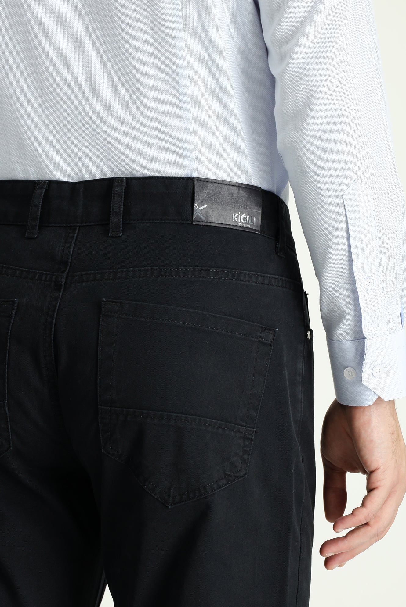 Orta Antrasit 7 Drop Super Slim Fit Eksra Dar Kesim Spor Pantolon - Image 4
