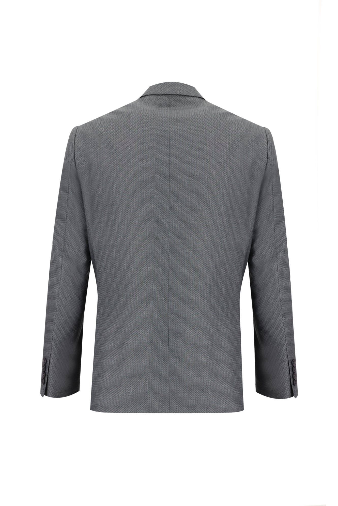 Orta Antrasit 6 Drop Regular Fit Standart Kesim Desenli Takım Elbise - Image 3