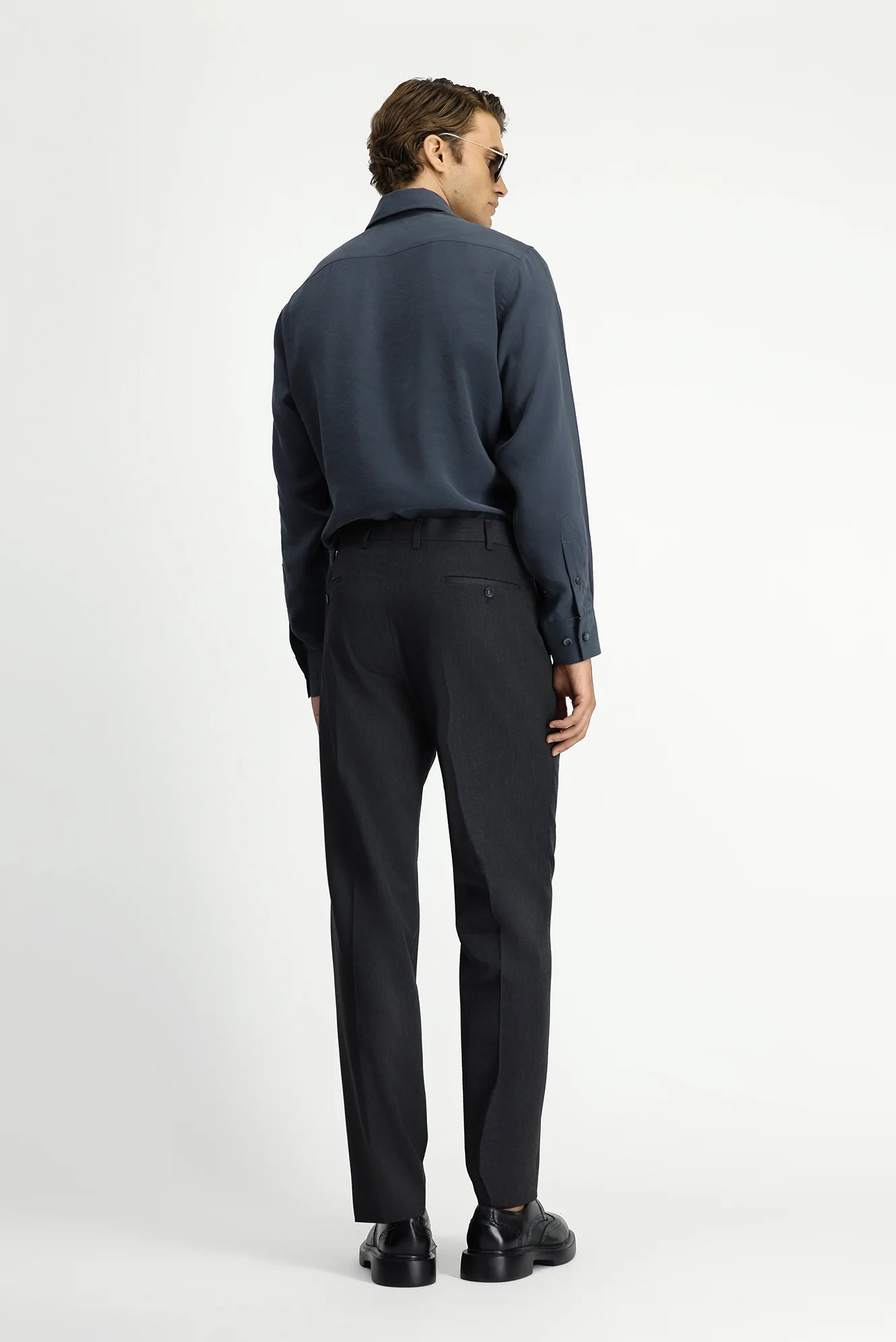 Orta Antrasit 6 Drop Regular Fit Standart Kesim Klasik Kumaş Pantolon - Image 4