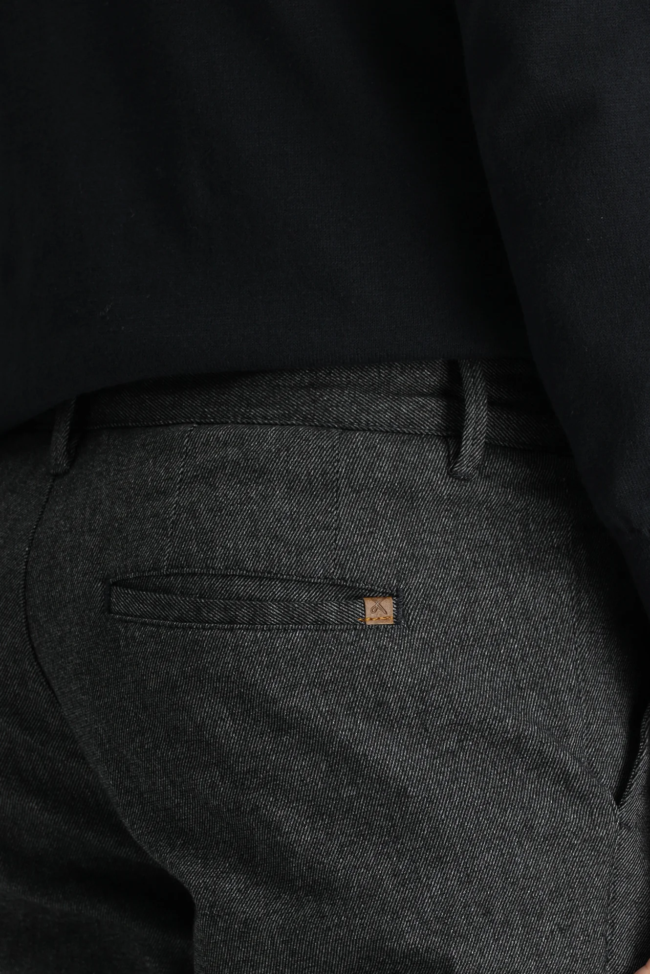 Orta Antrasit Regular Fit Standart Kesim Likralı Kanvas / Chino Pantolon - Image 6