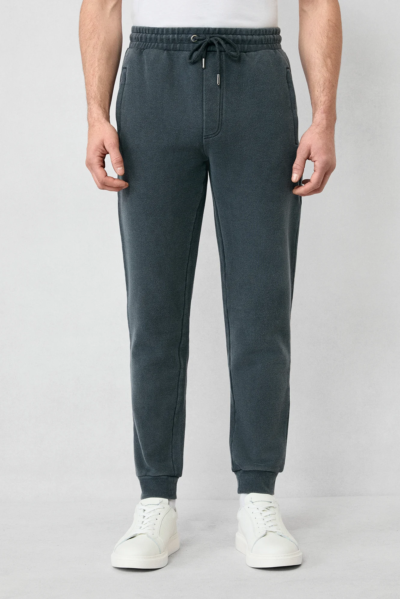 Orta Antrasit Desenli Pamuklu Sweatpant / Eşofman Altı - Image 4