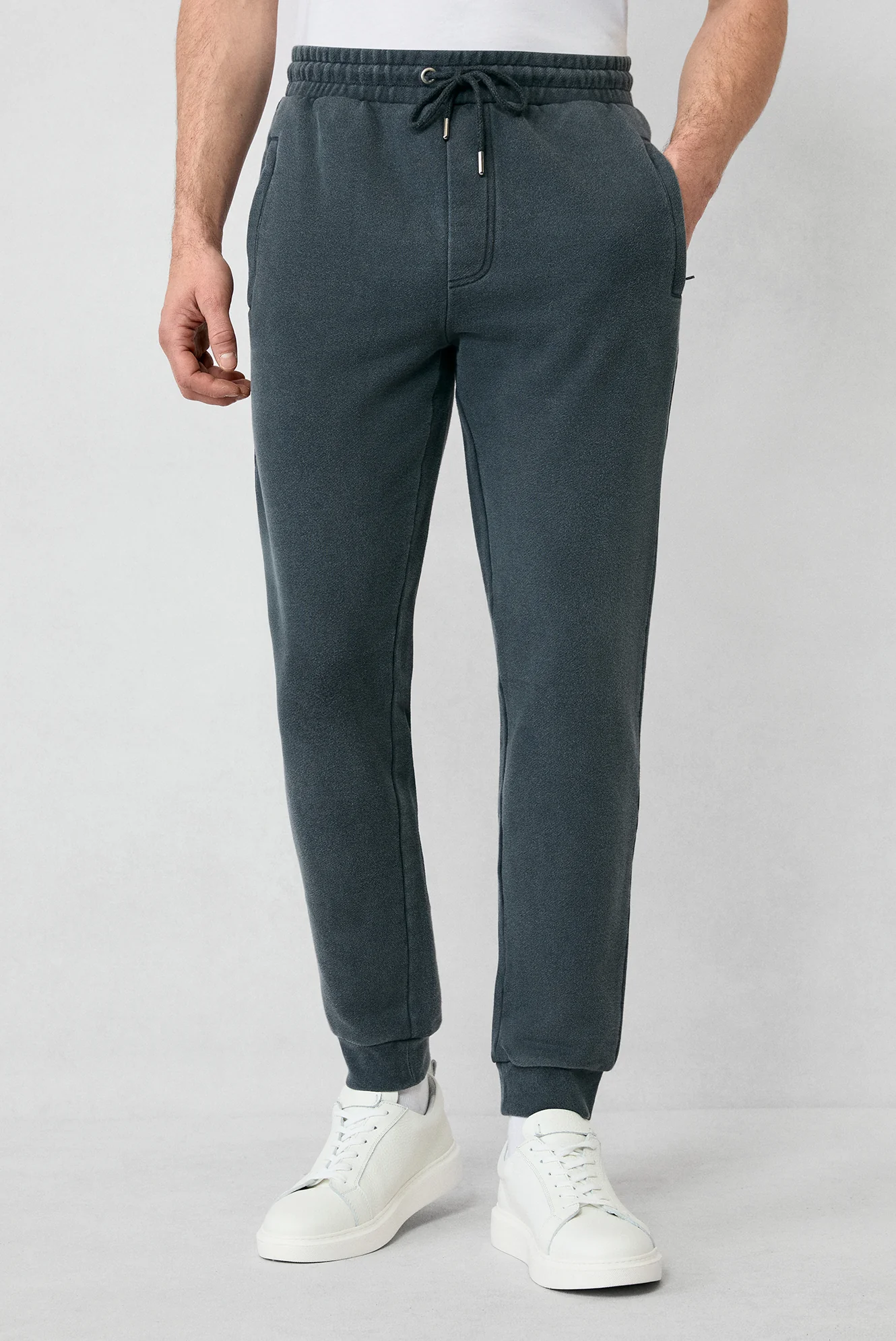 Orta Antrasit Desenli Pamuklu Sweatpant / Eşofman Altı - Image 5