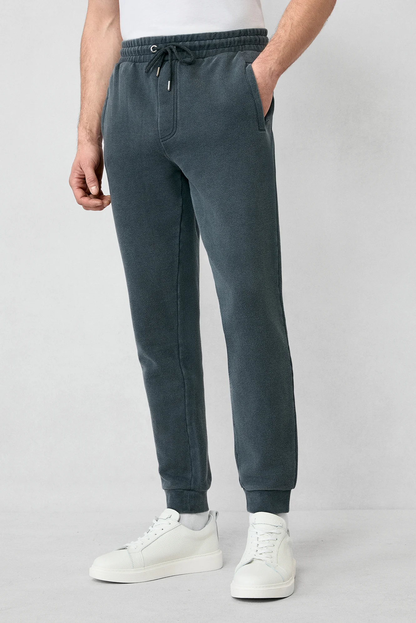 Orta Antrasit Desenli Pamuklu Sweatpant / Eşofman Altı - Image 7