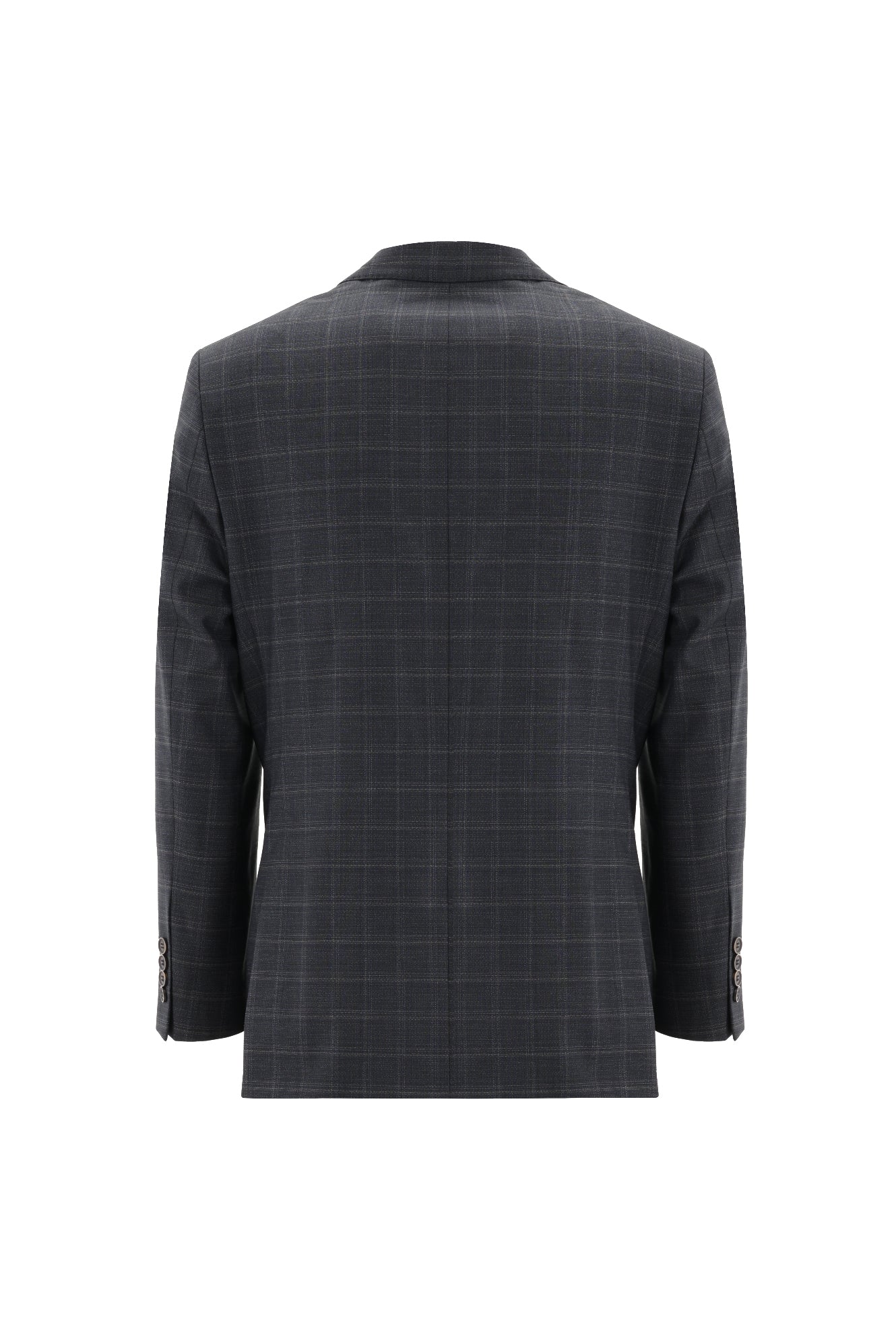 Orta Antrasit 4 Drop Relaxed Fit Rahat Kesim Ekose Takım Elbise - Image 3