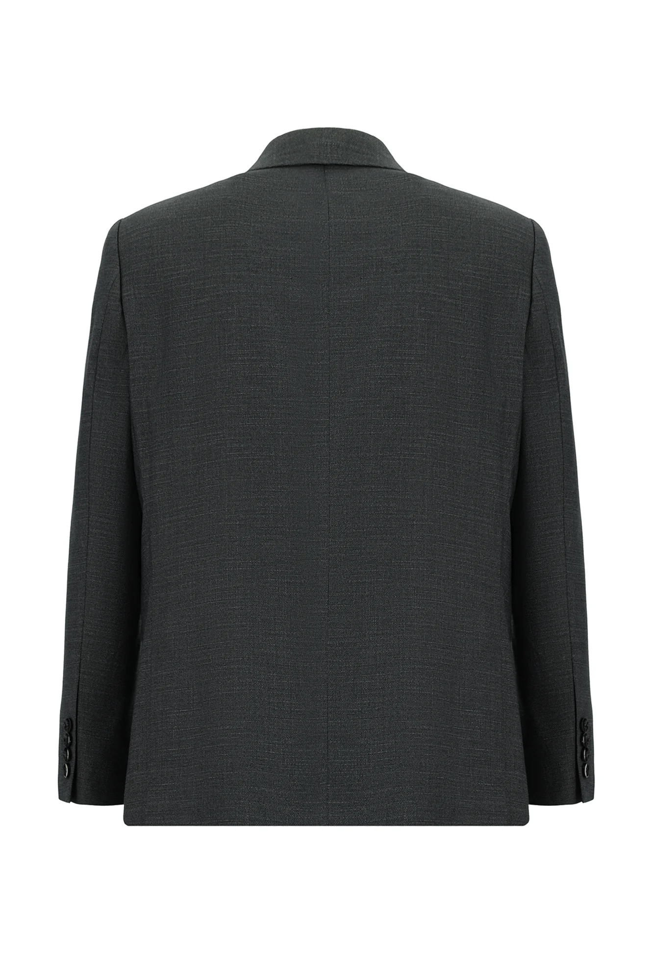 Orta Antrasit 4 Drop Relaxed Fit Rahat Kesim Desenli Takım Elbise - Image 3
