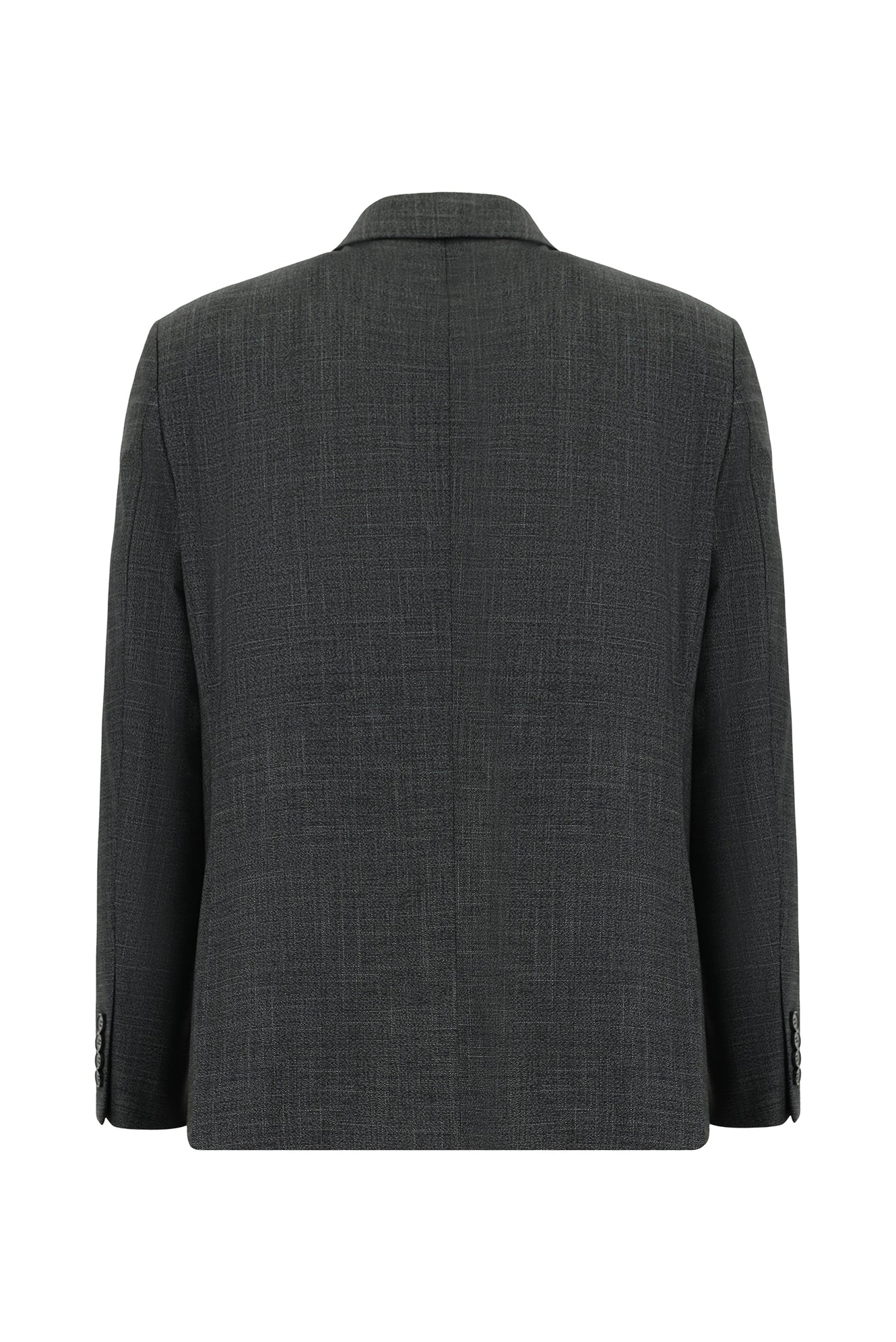 Orta Antrasit 4 Drop Relaxed Fit Rahat Kesim Desenli Takım Elbise - Image 3