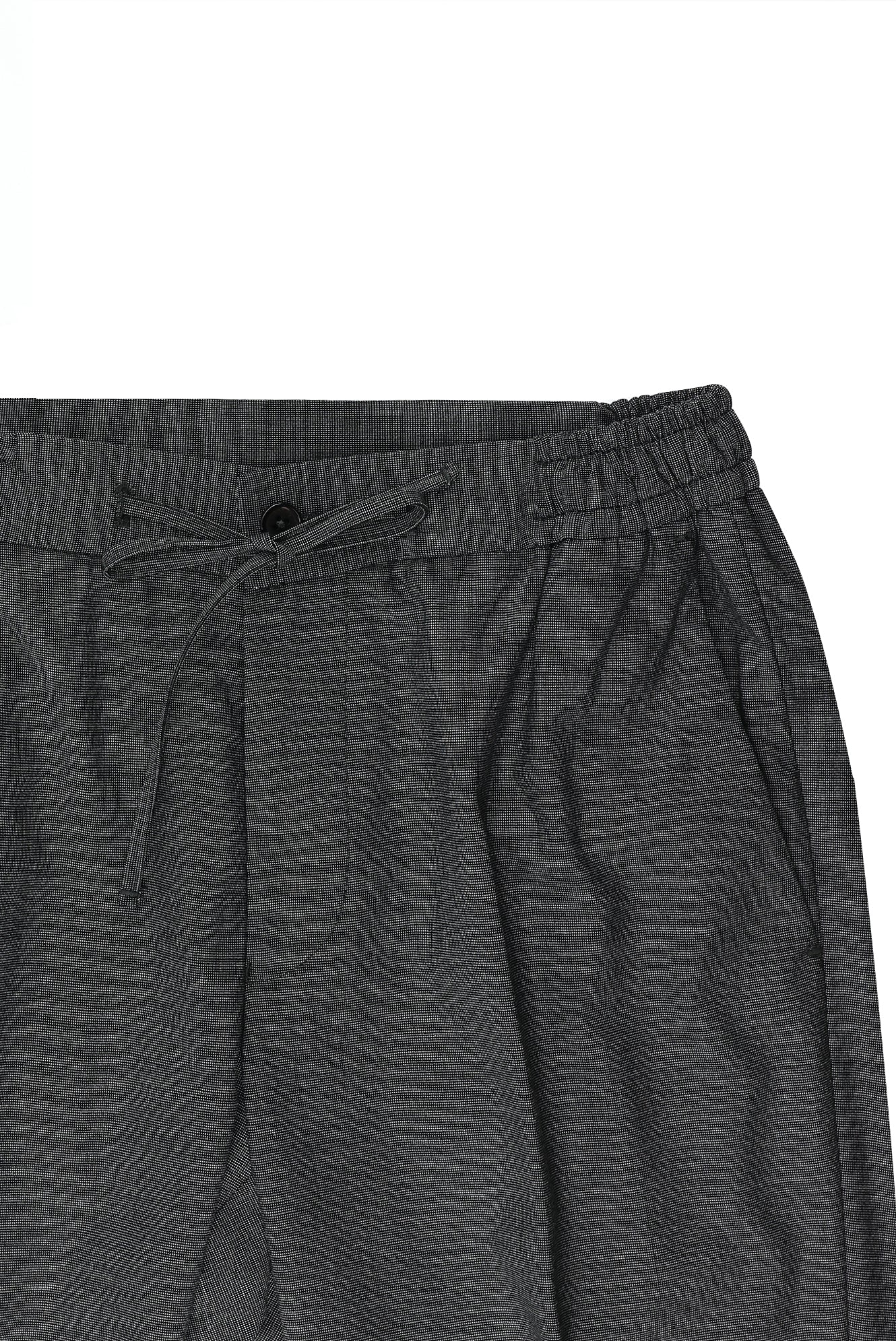 Orta Antrasit 7 Drop Slim Fit Dar Kesim Beli Lastikli İpli Desenli Takım Elbise - Image 5