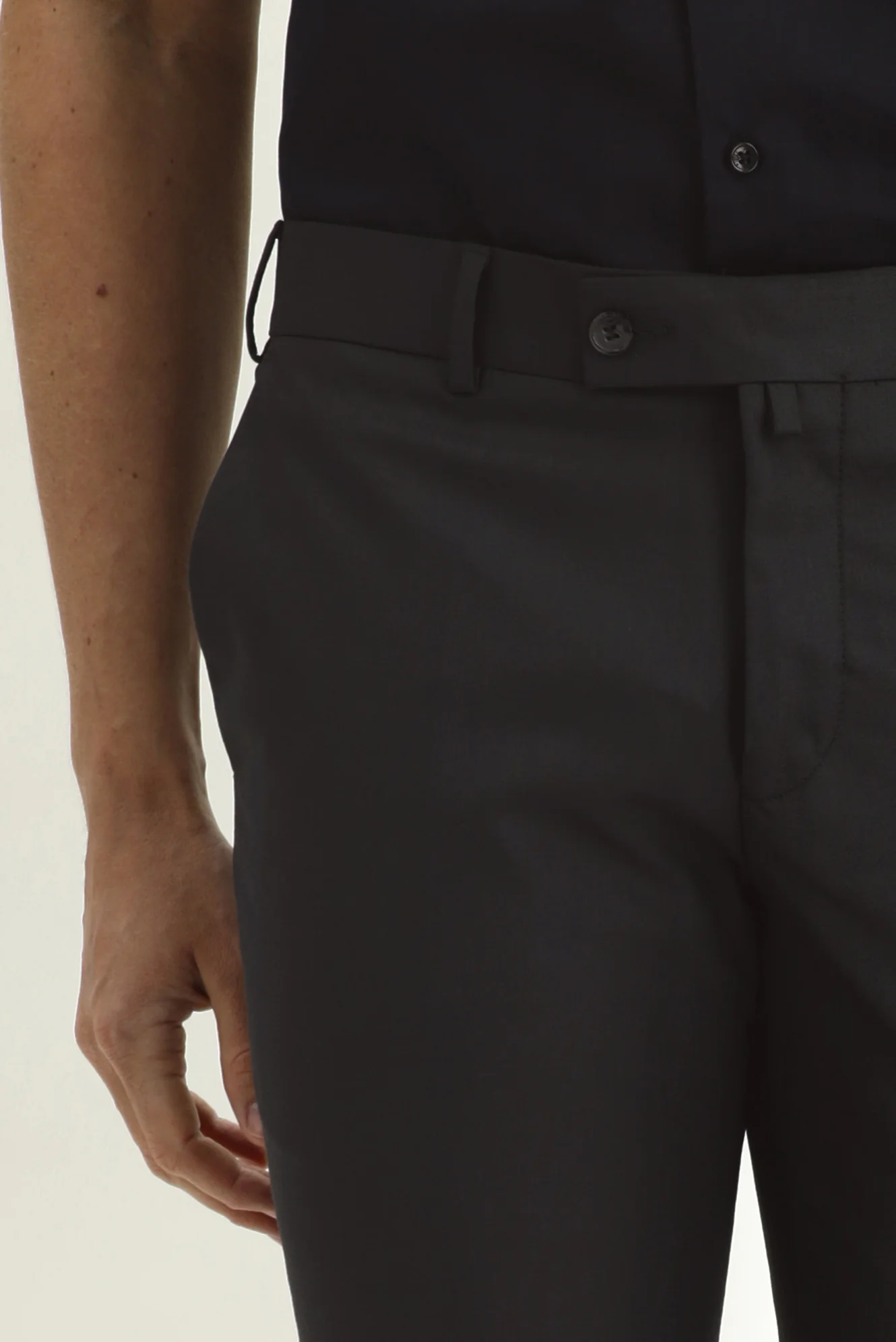Orta Antrasit 7 Drop Slim Fit Dar Kesim Likralı Klasik Kumaş Pantolon - Image 4
