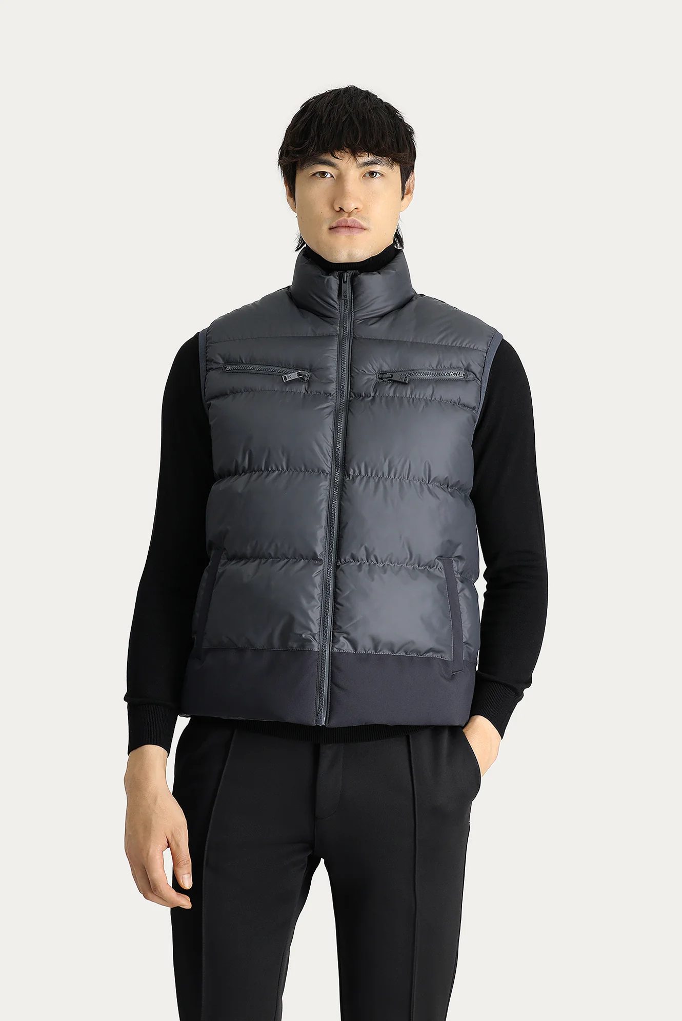 Orta Antrasit Spor Şişme Yelek - Image 3