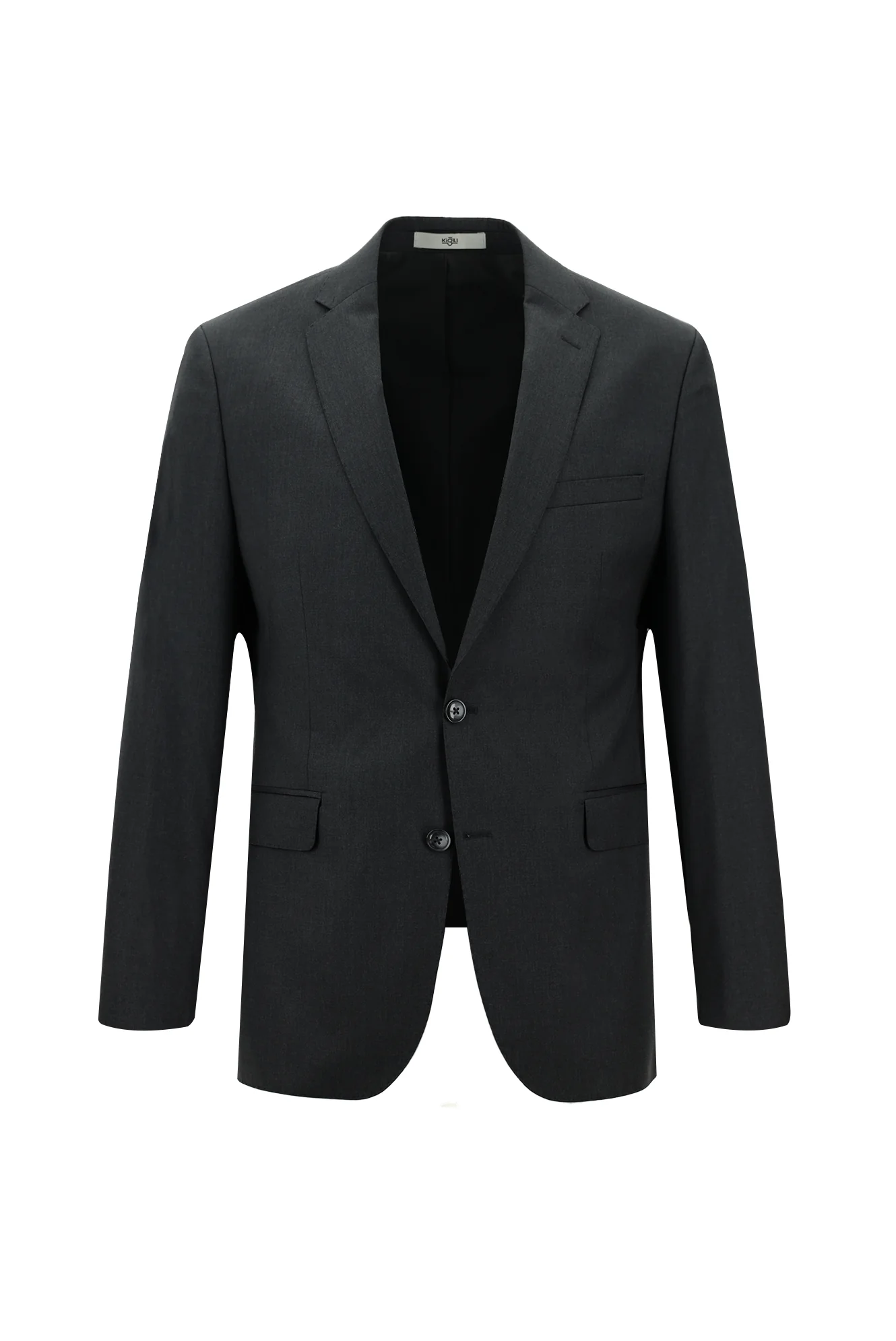 Orta Antrasit 7 Drop Super Slim Fit Eksra Dar Kesim Yün Takım Elbise - Image 2