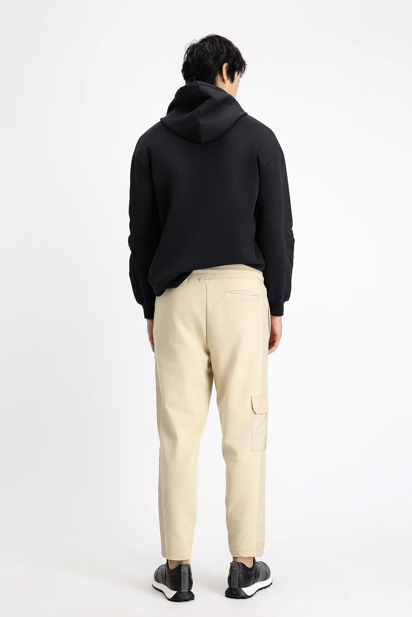 Orta Bej Pamuklu Kargo Cepli Sweatpant / Eşofman Altı - Image 5