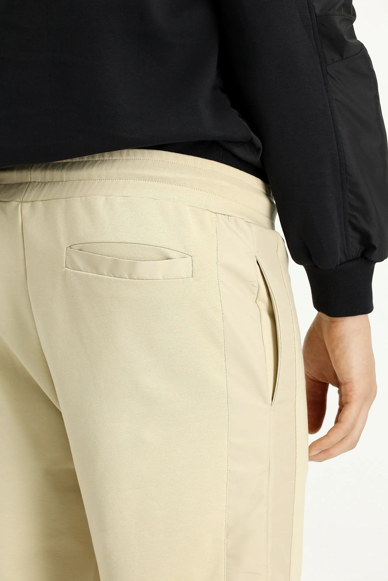 Orta Bej Pamuklu Kargo Cepli Sweatpant / Eşofman Altı - Image 6