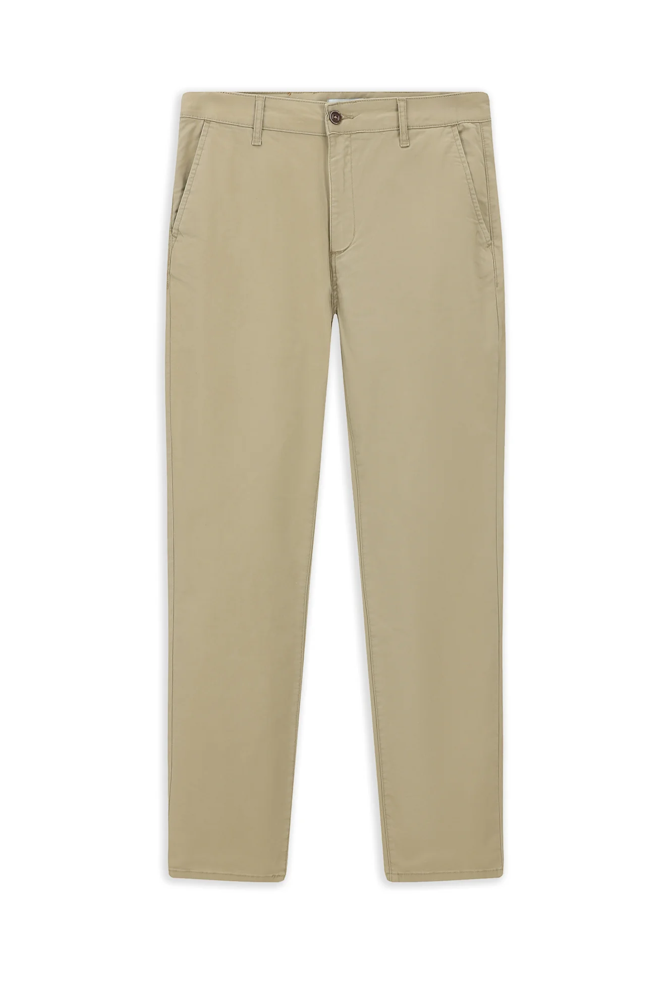 Orta Bej Regular Fit Standart Kesim Likralı Kanvas / Chino Pantolon - Image 7