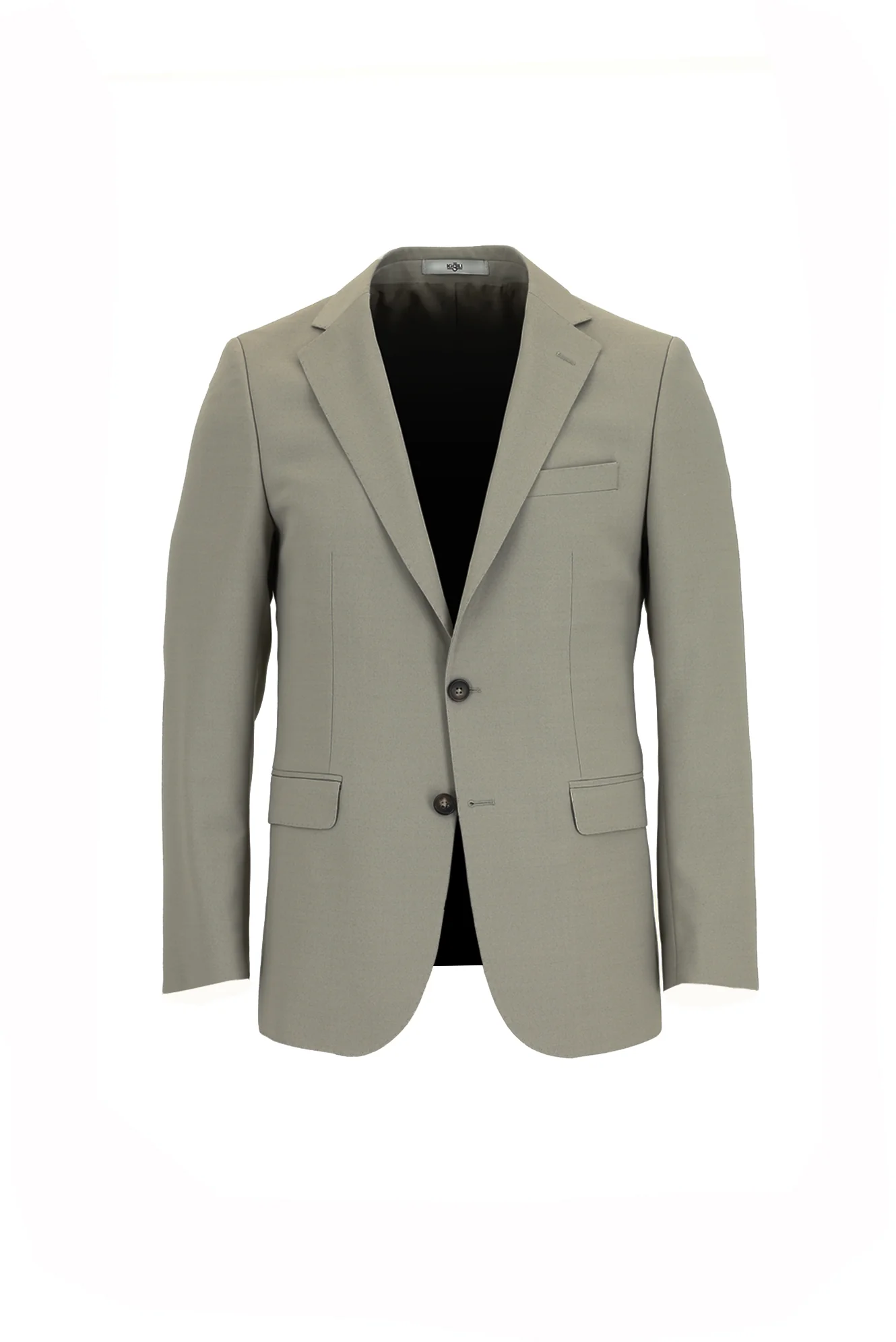 Orta Bej 6 Drop Regular Fit Standart Kesim Yünlü Takım Elbise - Image 2