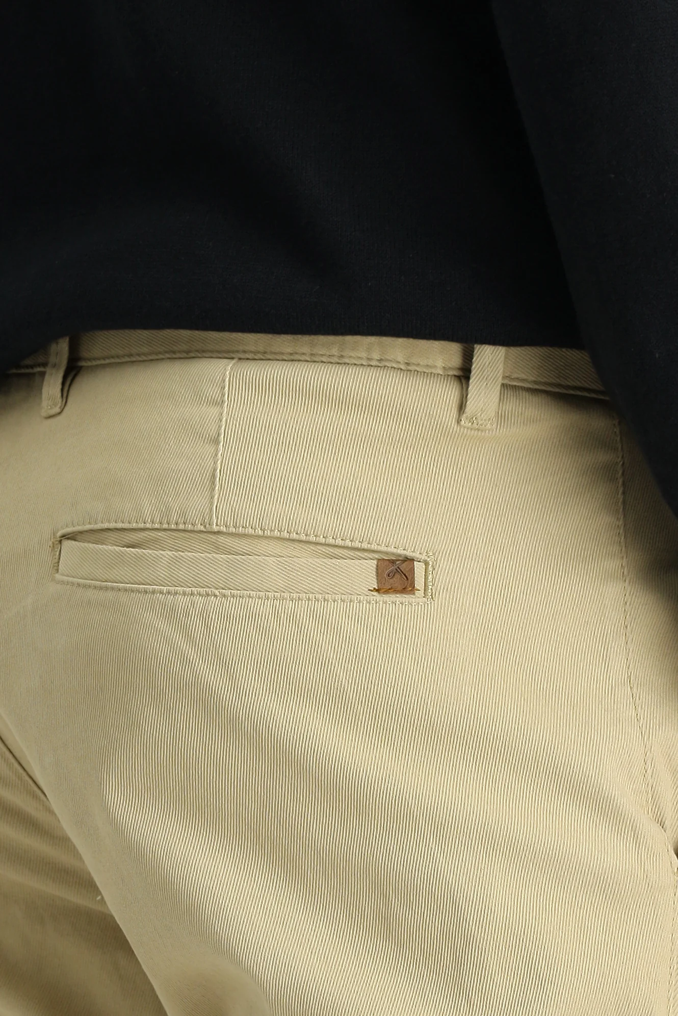 Orta Bej Relaxed Fit Rahat Kesim Likralı Kanvas / Chino Pantolon - Image 6