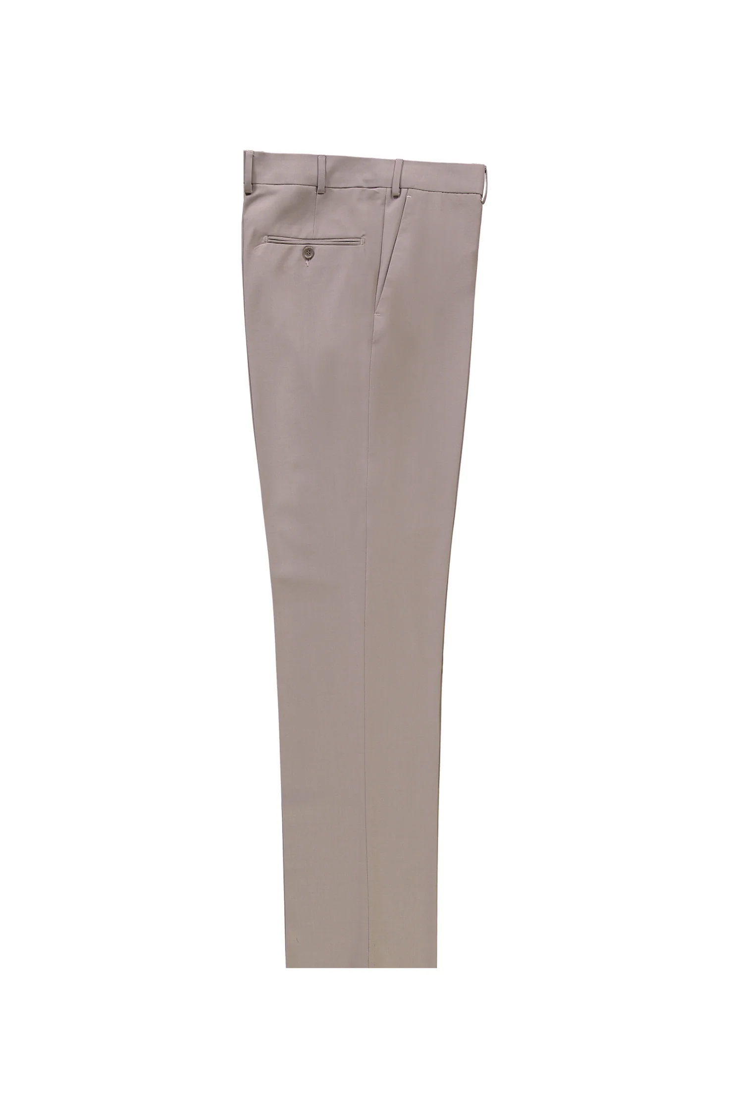 Orta Bej 4 Drop Relaxed Fit Rahat Kesim Yünlü Klasik Kumaş Pantolon