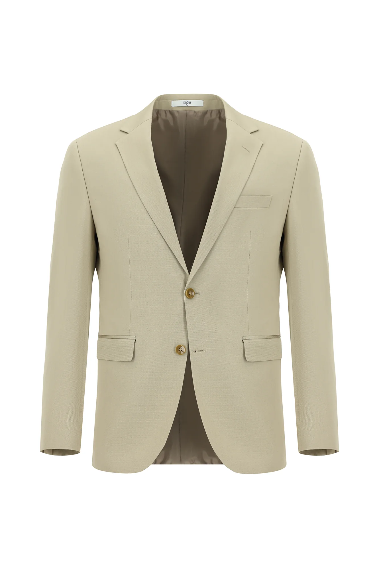 Orta Bej 7 Drop Slim Fit Dar Kesim Pamuklu Lyocell Takım Elbise - Image 2