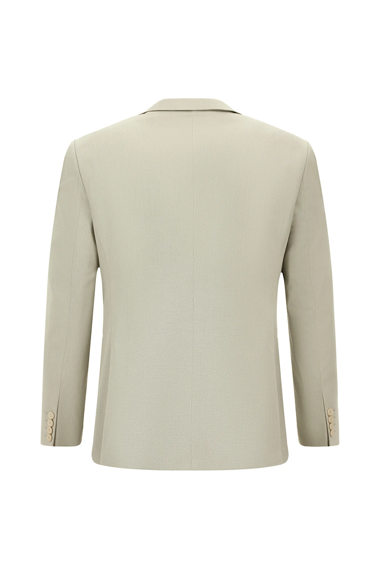 Orta Bej 7 Drop Slim Fit Dar Kesim Pamuklu Lyocell Kruvaze Takım Elbise - Image 3