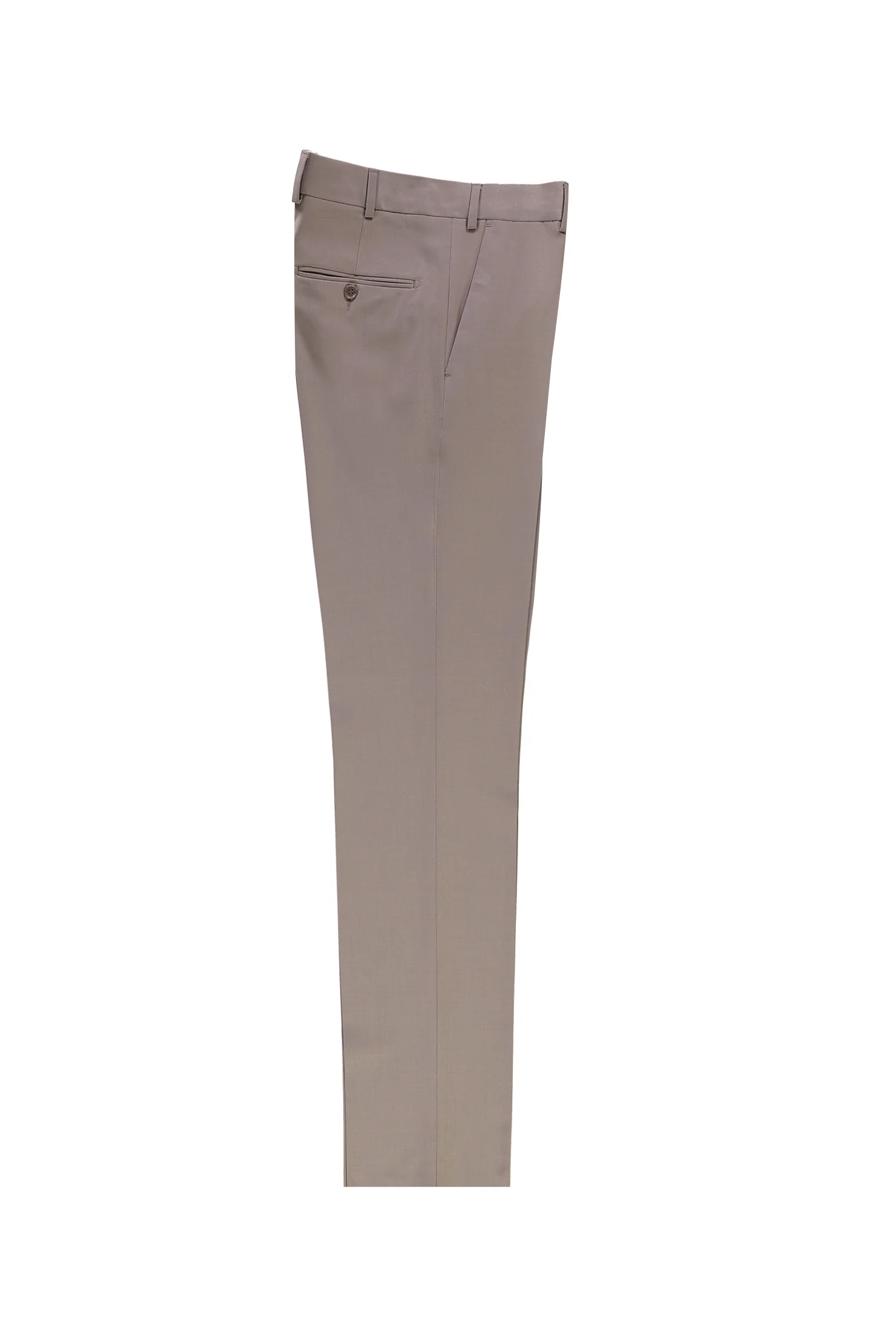Orta Bej 7 Drop Slim Fit Dar Kesim Yünlü Klasik Kumaş Pantolon