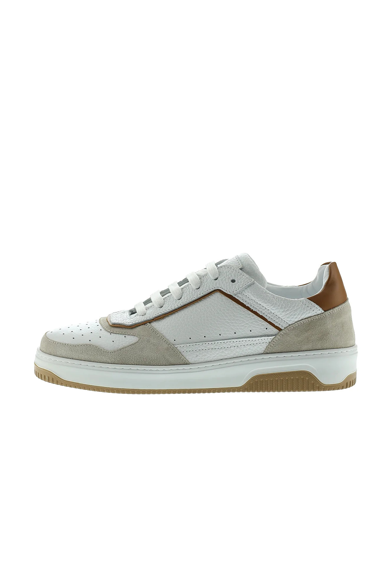 Orta Bej Sneaker Deri Ayakkabı - Image 2