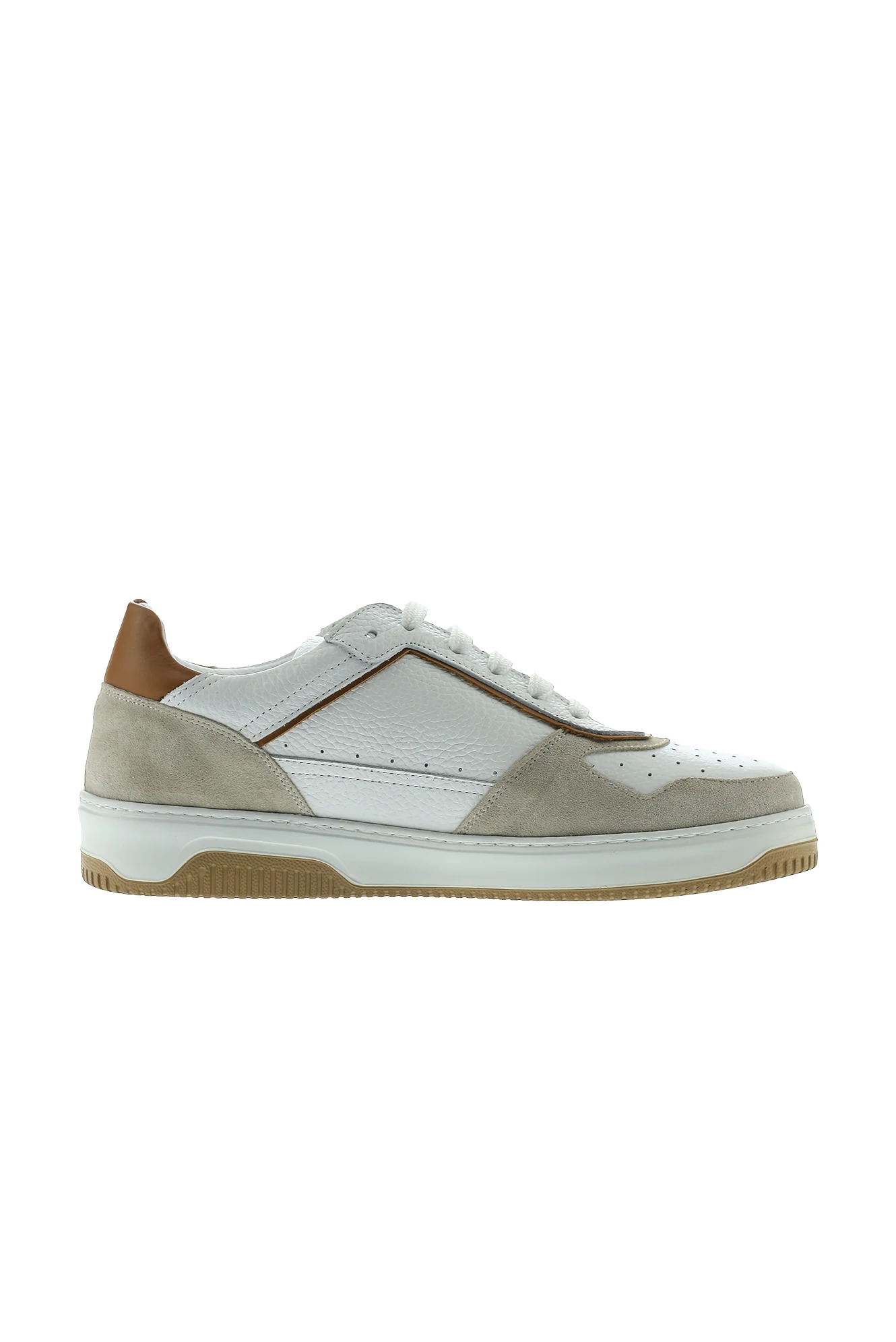 Orta Bej Sneaker Deri Ayakkabı - Image 4