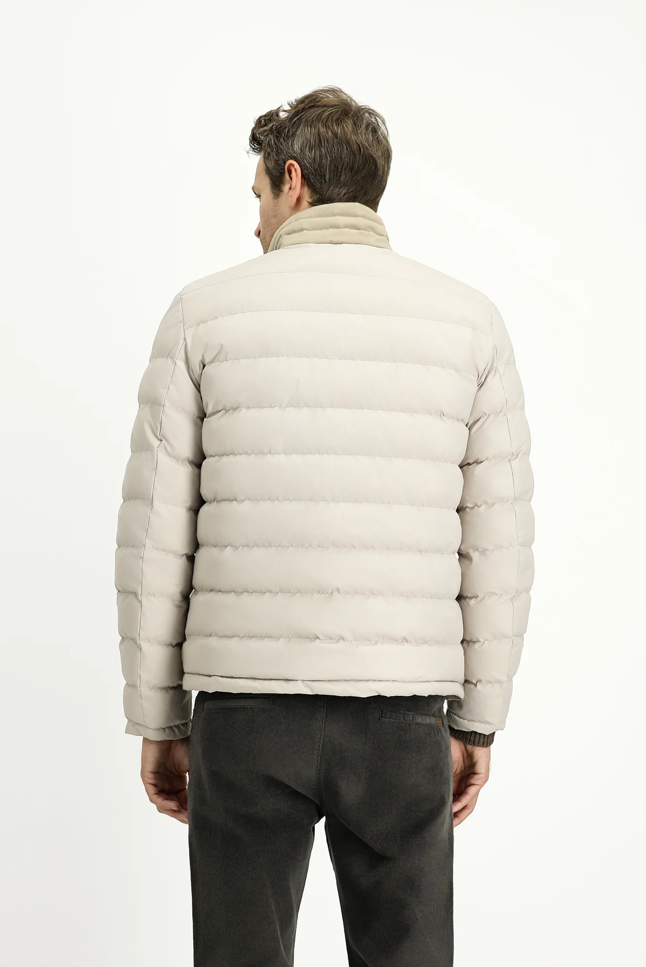 Orta Bej Spor Şişme Mont - Image 5