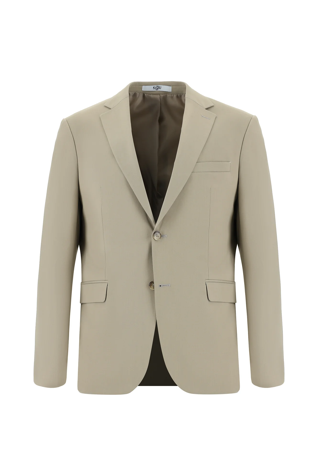 Orta Bej 7 Drop Super Slim Fit Eksra Dar Kesim Takım Elbise - Image 2