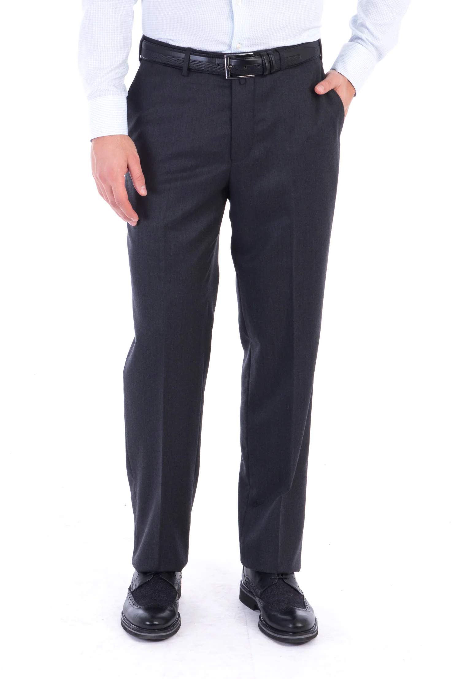 Orta Füme 6 Drop Regular Fit Standart Kesim Klasik Kumaş Pantolon - Image 2