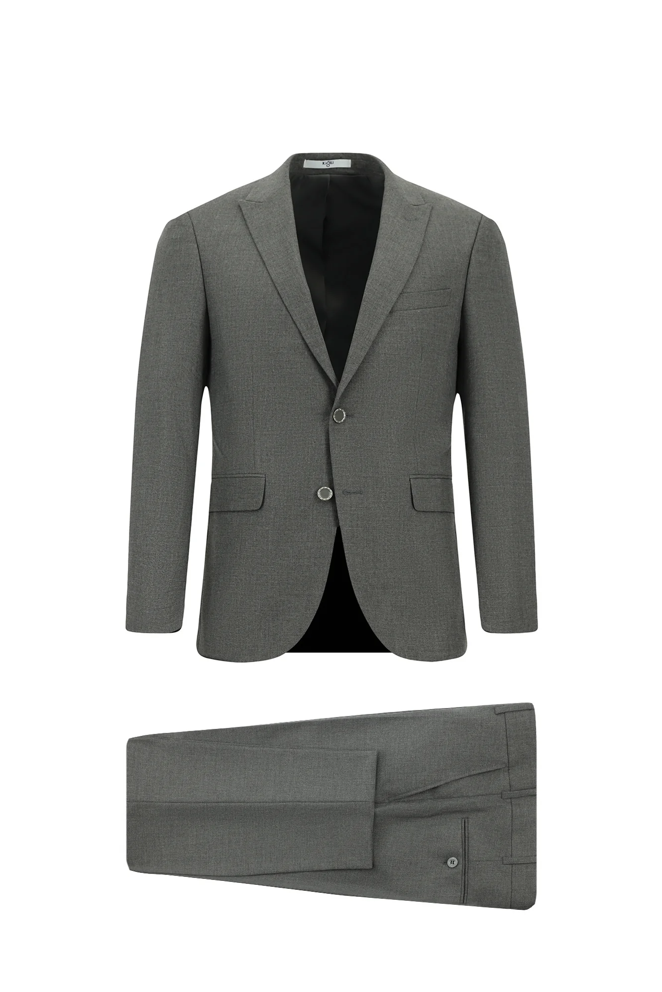 Orta Füme 7 Drop Super Slim Fit Eksra Dar Kesim Takım Elbise