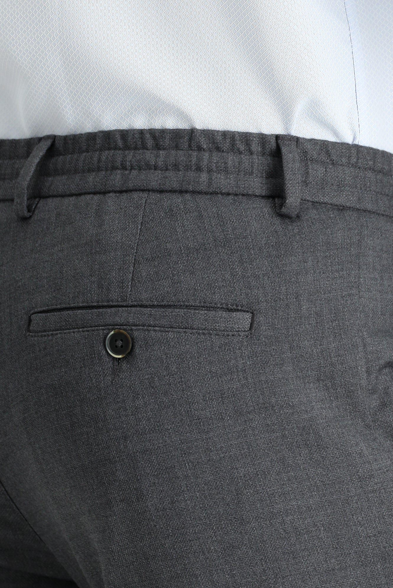 Orta Füme 6 Drop Regular Fit Standart Kesim Beli Lastikli İpli Spor Pantolon - Image 5