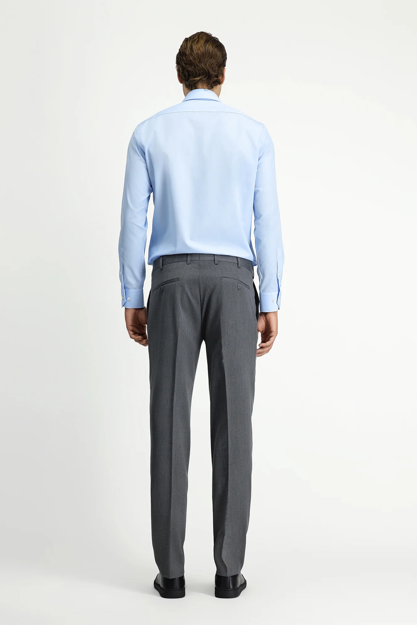 Orta Füme 6 Drop Regular Fit Standart Kesim Klasik Kumaş Pantolon - Image 4