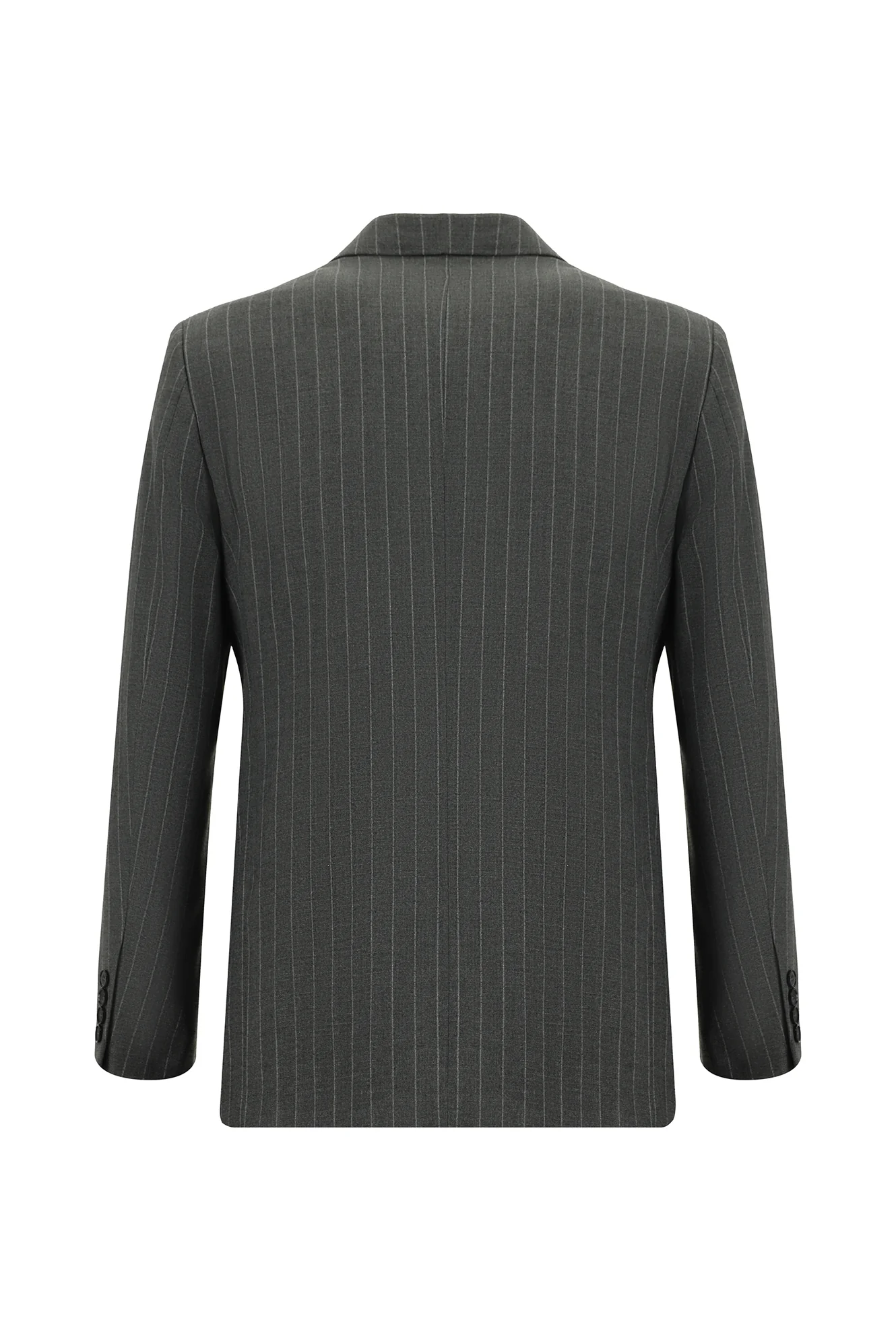 Orta Füme 6 Drop Regular Fit Standart Kesim Çizgili Takım Elbise - Image 3