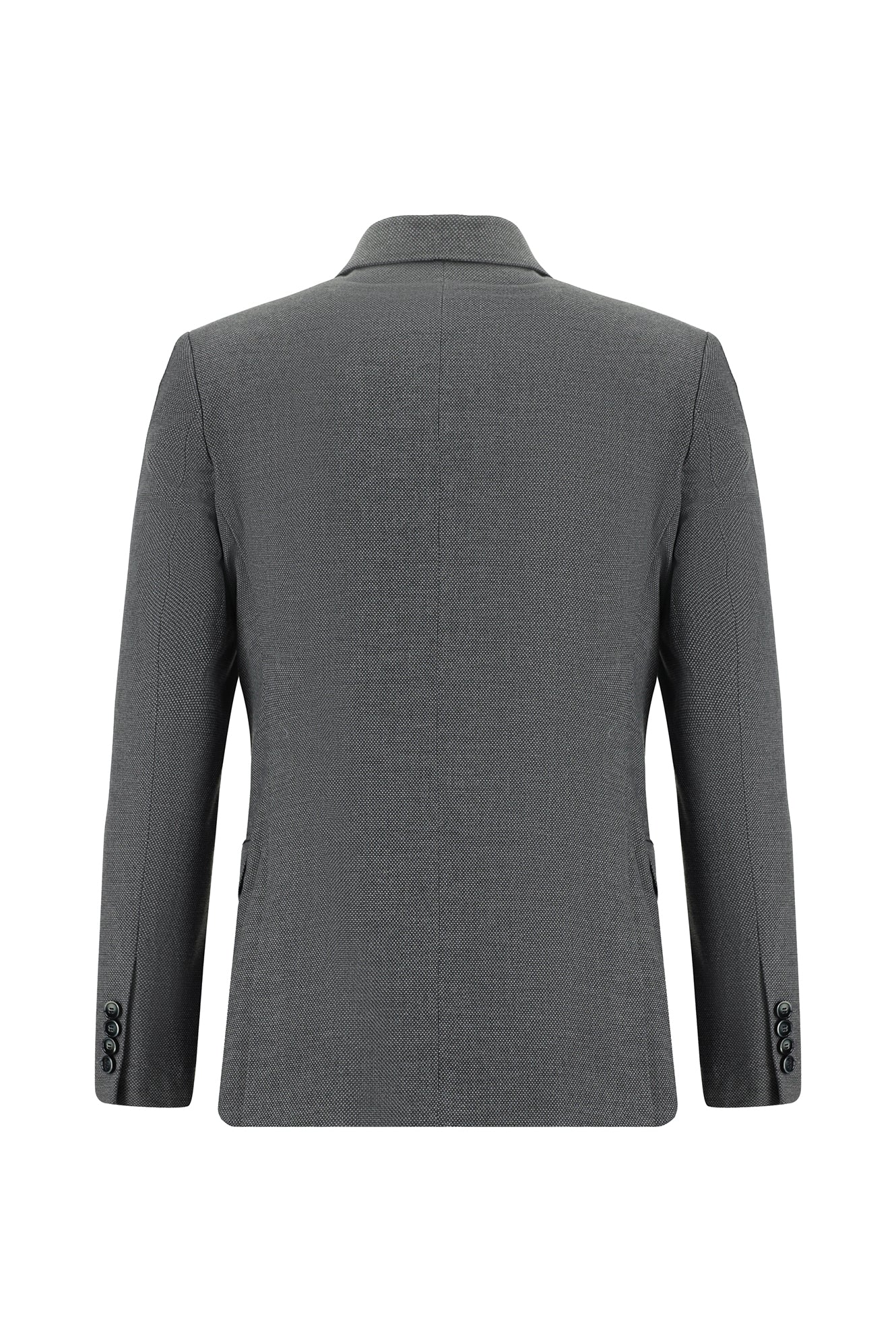 Orta Füme 6 Drop Regular Fit Standart Kesim Desenli Takım Elbise - Image 3