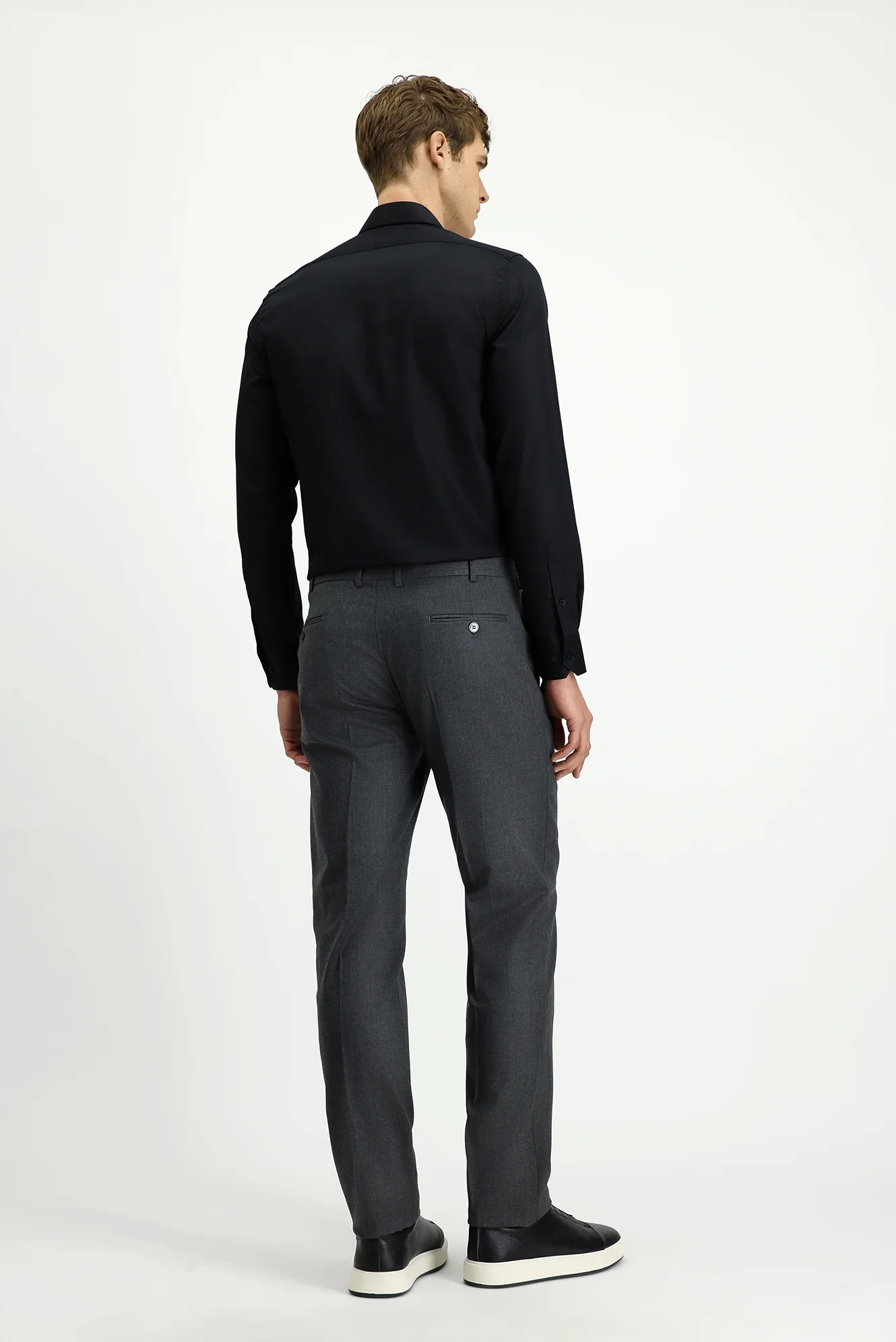 Orta Füme 6 Drop Regular Fit Standart Kesim Klasik Kumaş Pantolon - Image 4