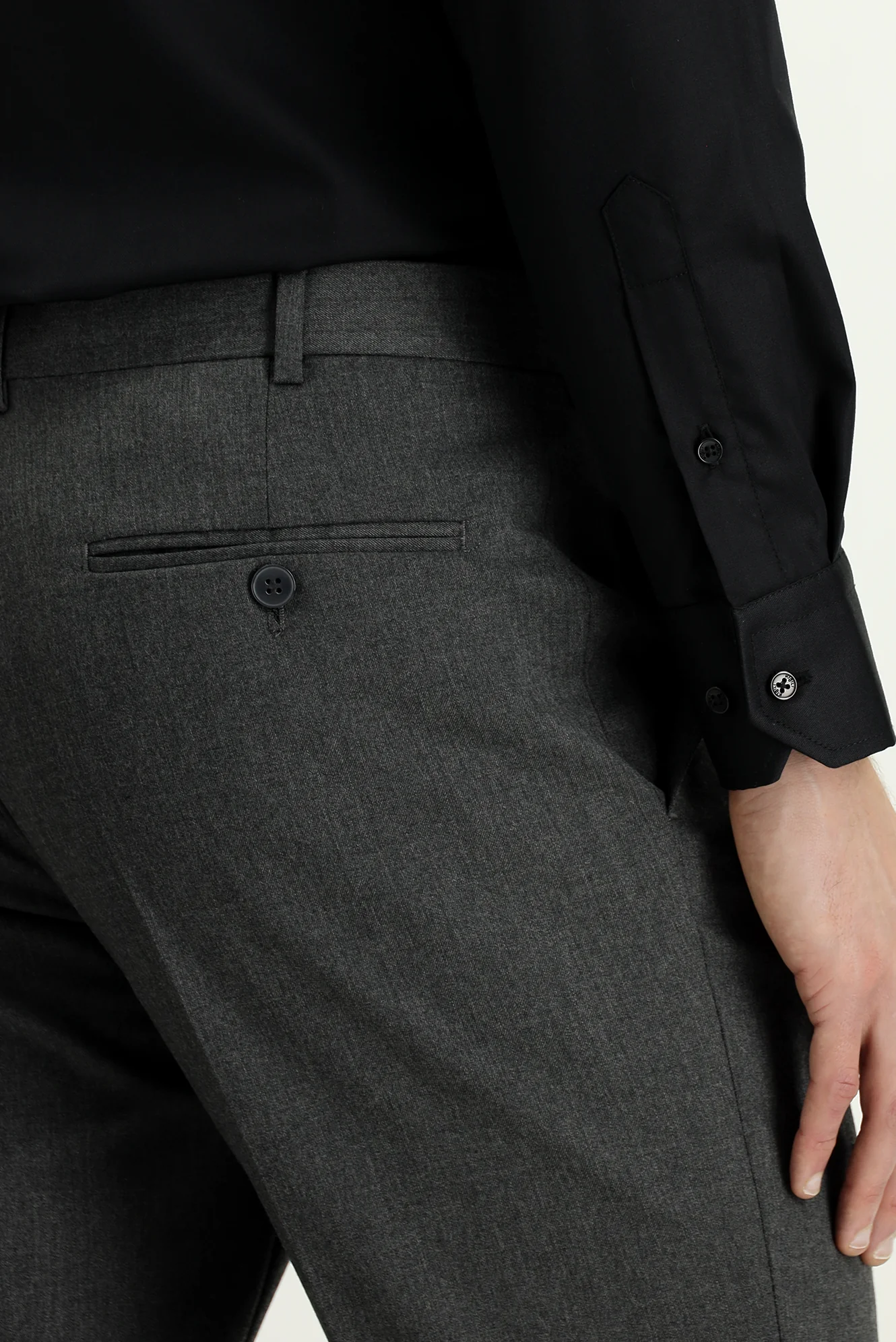 Orta Füme 6 Drop Regular Fit Standart Kesim Klasik Kumaş Pantolon - Image 6