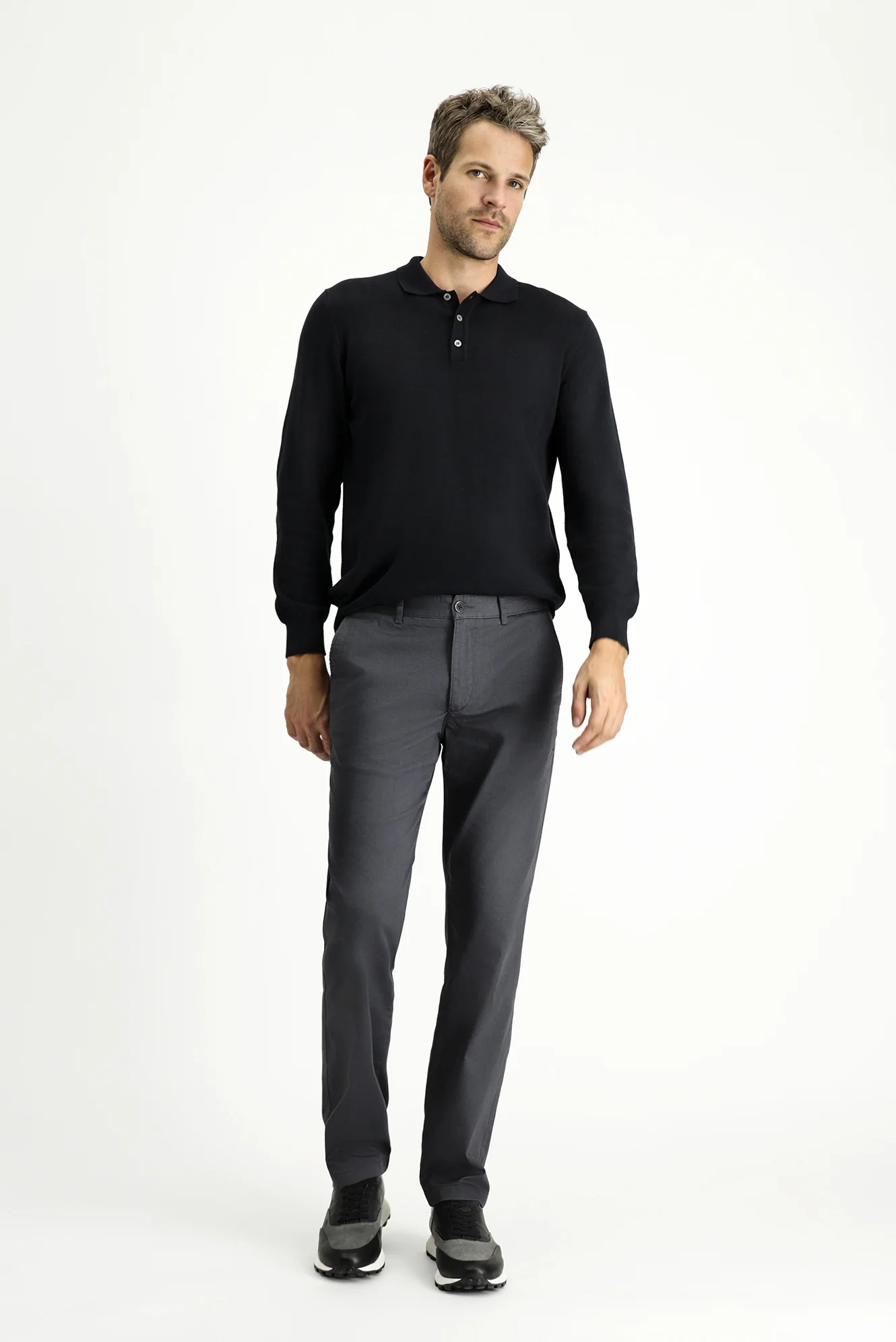 Orta Füme Regular Fit Standart Kesim Likralı Kanvas / Chino Pantolon - Image 2