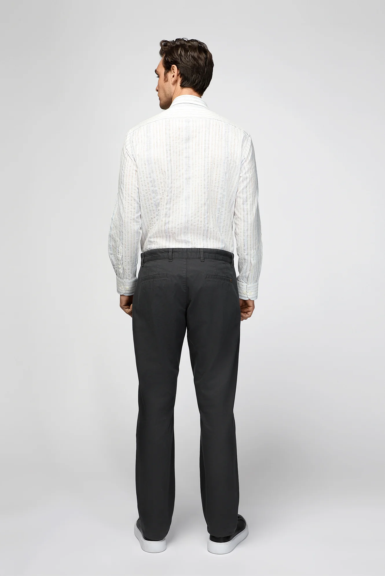 Orta Füme 6 Drop Regular Fit Standart Kesim Likralı Kanvas / Chino Pantolon - Image 3