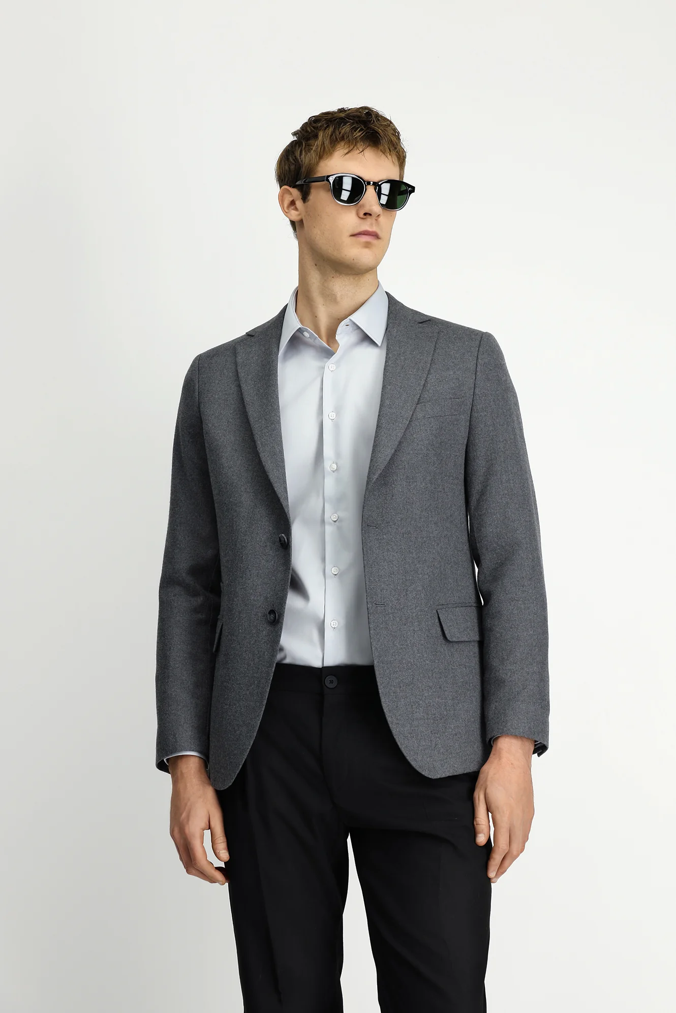 Orta Füme 6 Drop Regular Fit Standart Kesim Klasik Ceket - Image 3