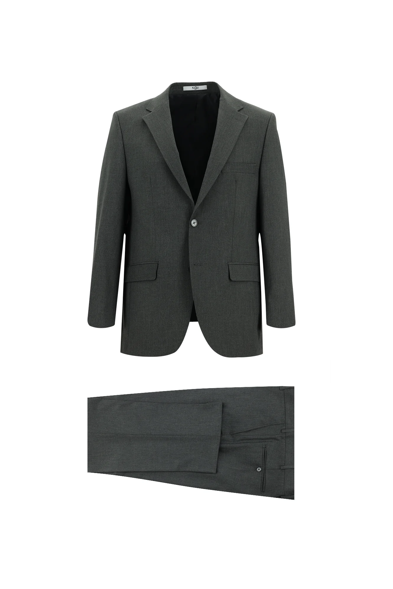 Orta Füme 4 Drop Relaxed Fit Rahat Kesim Takım Elbise