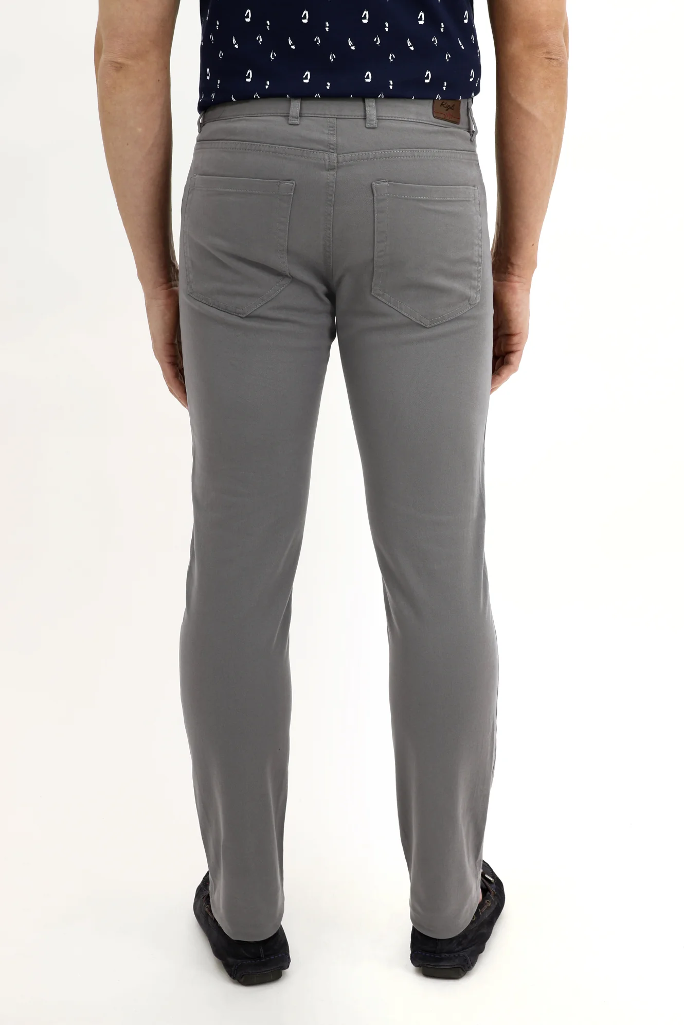 Orta Füme Relaxed Fit Rahat Kesim Likralı Kanvas / Chino Pantolon - Image 3