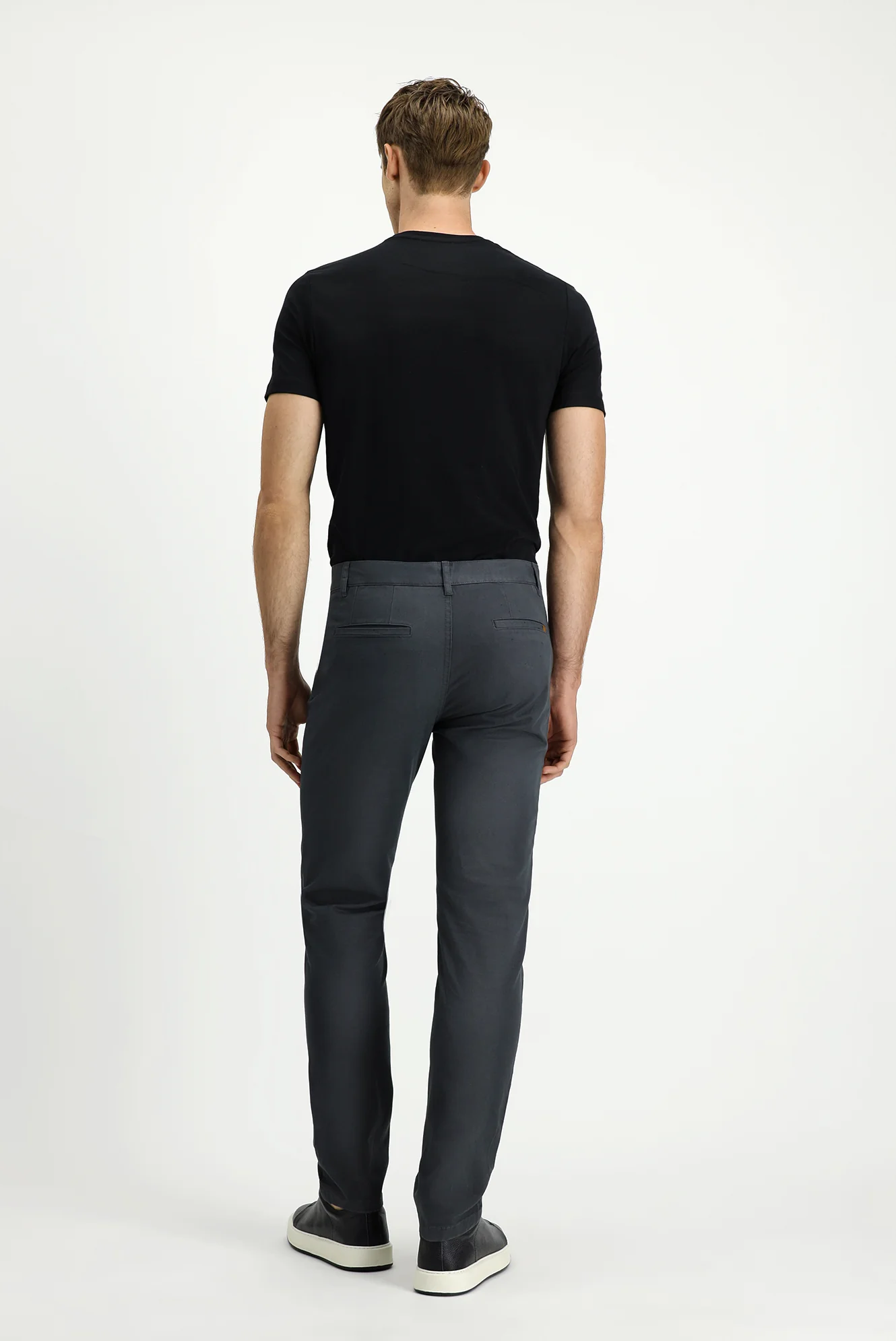 Orta Füme Relaxed Fit Rahat Kesim Likralı Yandan Cepli Kanvas / Chino Pantolon - Image 5